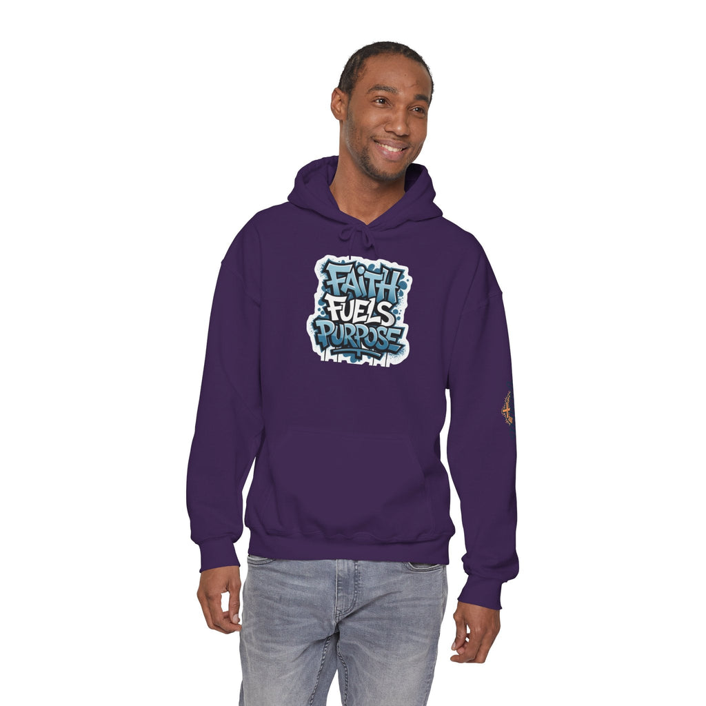 Faith Fuels Purpose Hoodie – Inspirational Christian Sweatshirt for Divine Drive & Unstoppable Belief Printify