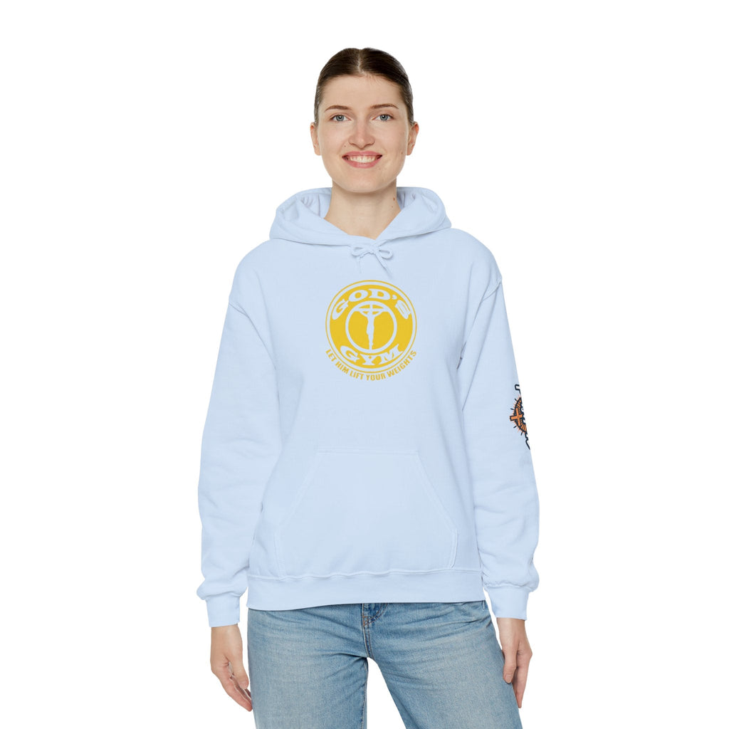 God's Gym Hoodie — "Let Him Lift Your Weights" Christian Fitness Hoodie Printify