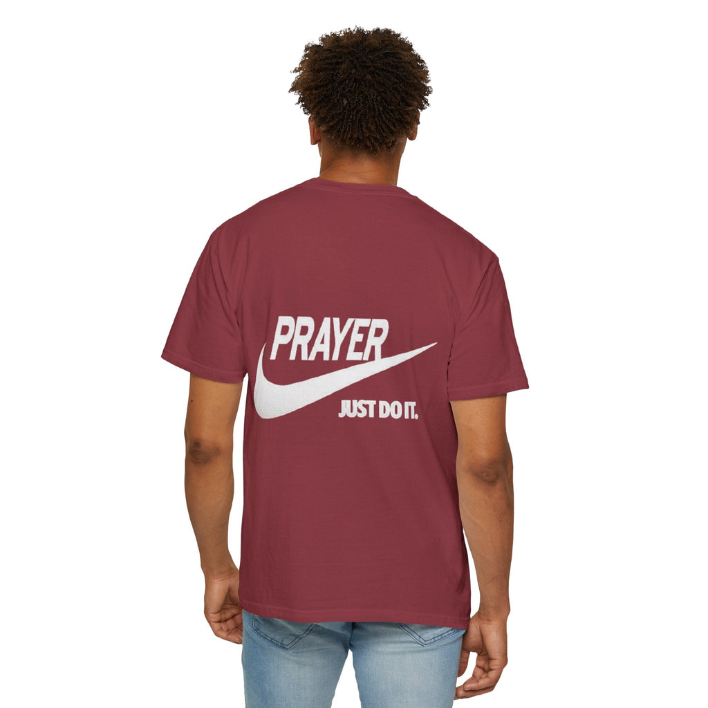 Prayer Just Do It T-shirt - Funny Christian Nike Parody T-shirt - Faith Gear Printify