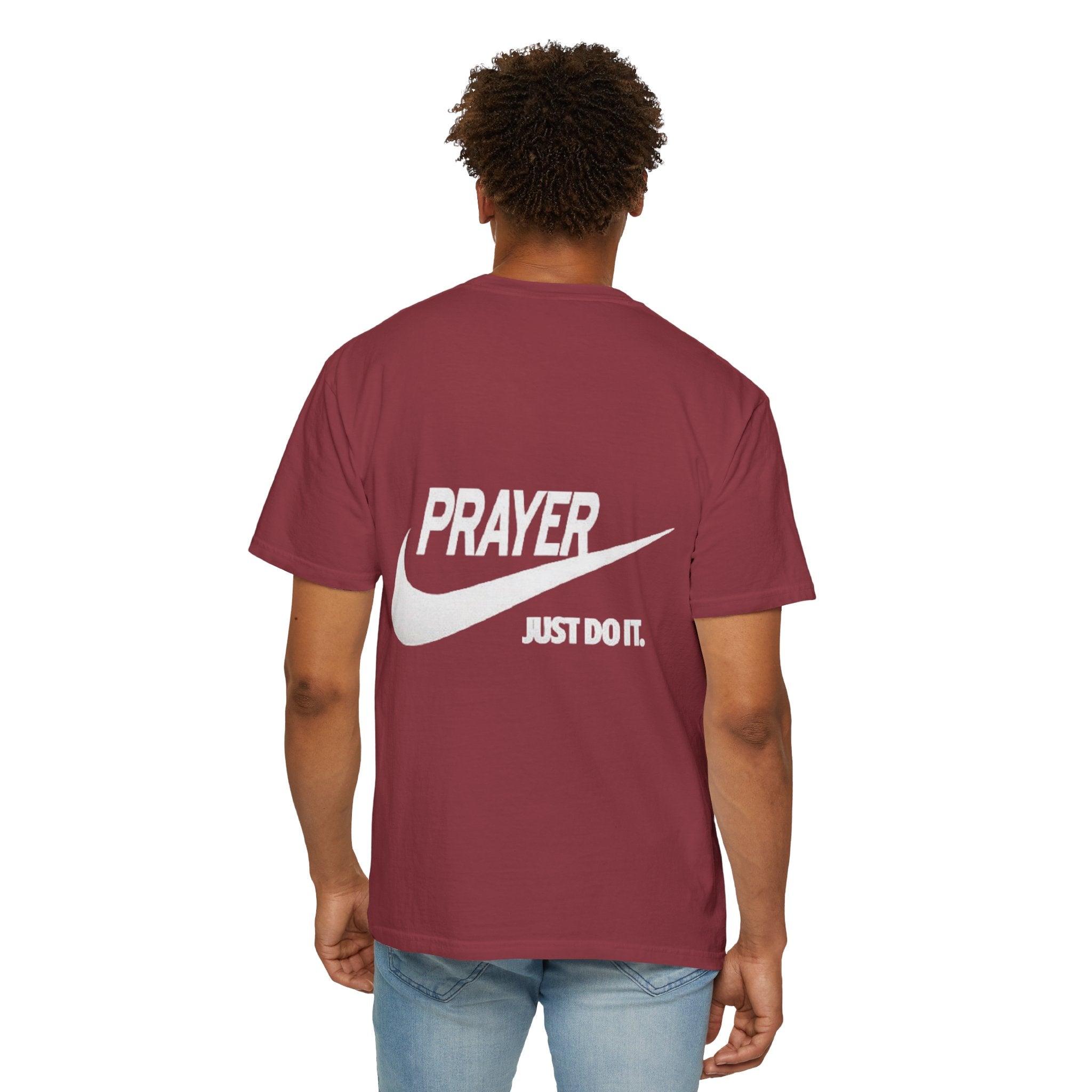 Prayer Just Do It T-shirt - Funny Christian Nike Parody T-shirt - Faith Gear Printify