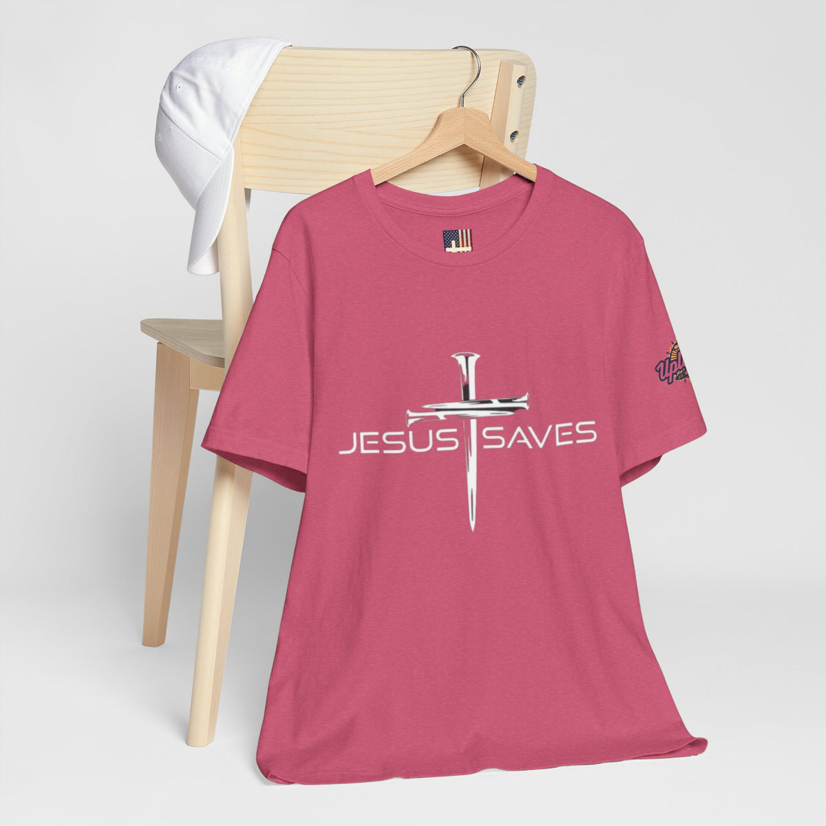 Copy of Jesus Saves T-shirt – 3 Nails Crucifix Cross Christian T-shirt for Redemption Faith & Bold Salvation