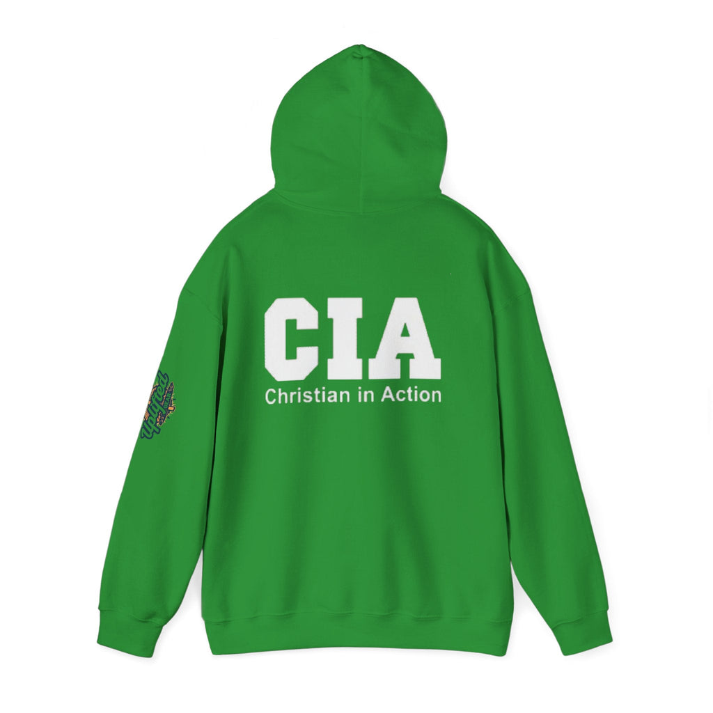 CIA Christian in Action Hoodie - Funny Faith Parody Hoodie - Mission Ready Apparel Printify