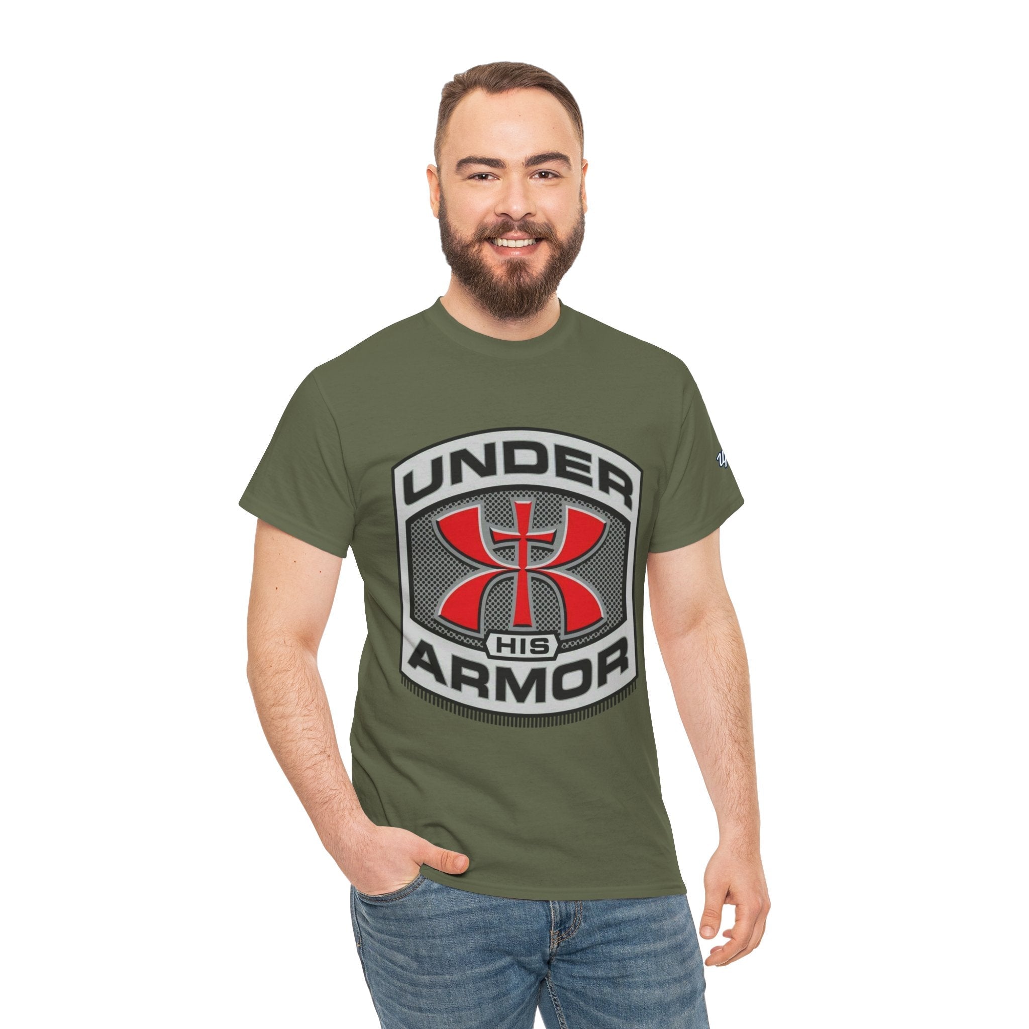 Under HIS Armor Christian T-Shirt — Faith-Inspired Under Armour Style Printify