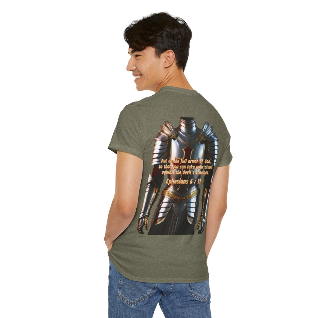 Religious Graphic Armor Of God Design - Unisex Heavy Cotton Tee Printify