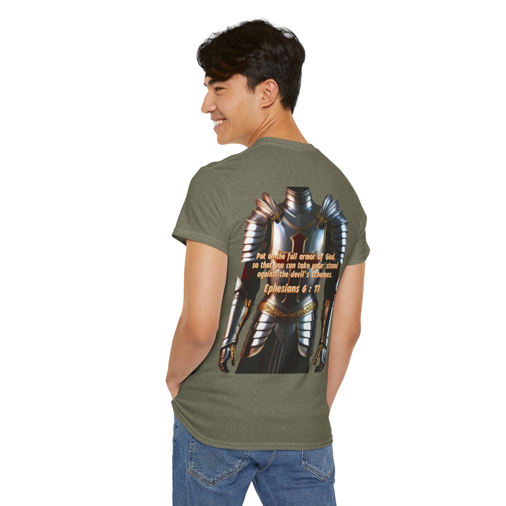 Religious Graphic Armor Of God Design - Unisex Heavy Cotton Tee Printify