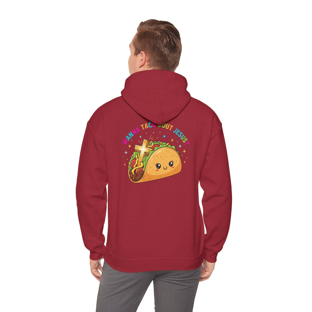 Wanna Taco 'Bout Hoodie – Cozy Christian Pun Hoodie for Faith & Fun Printify