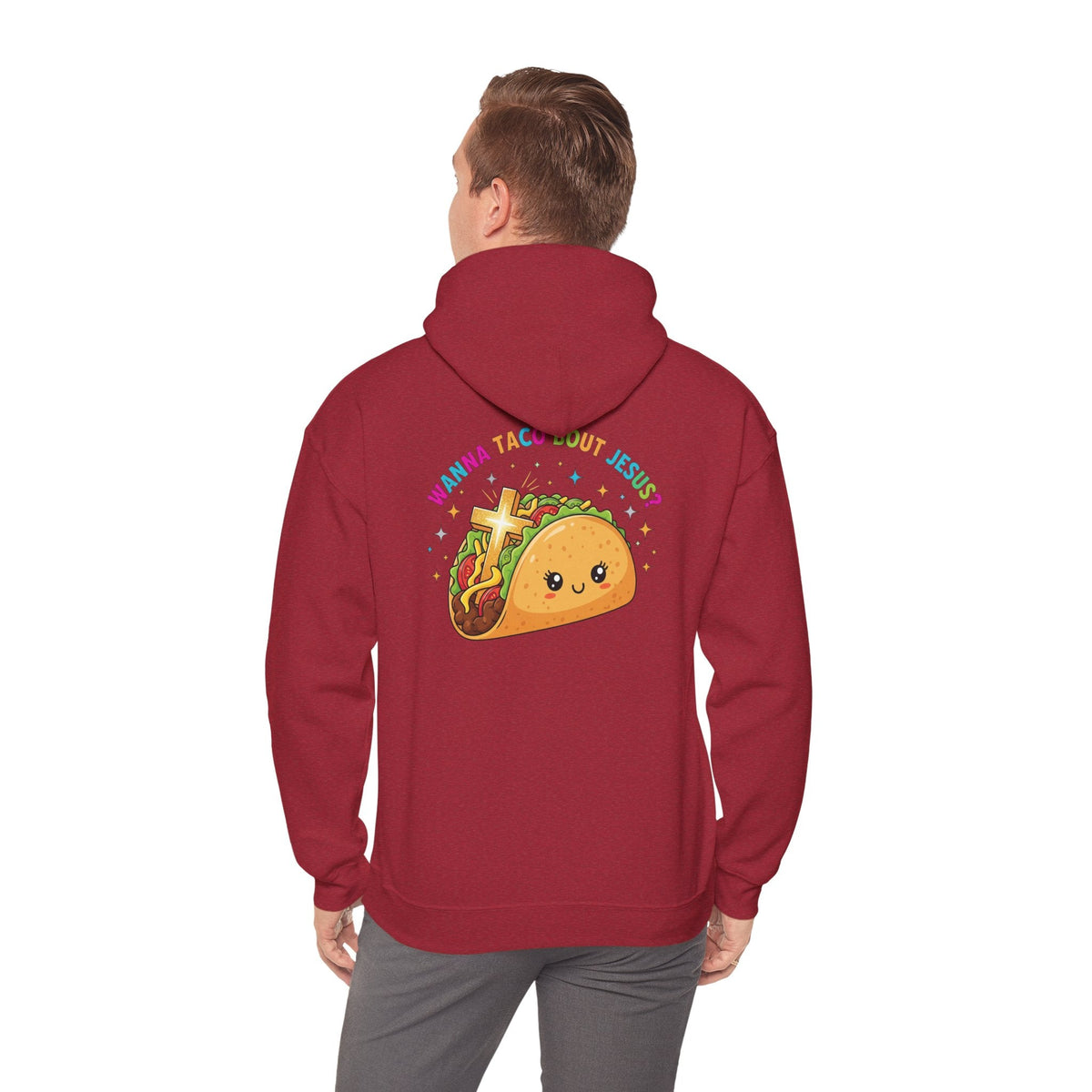 Wanna Taco 'Bout Hoodie – Cozy Christian Pun Hoodie for Faith & Fun Printify