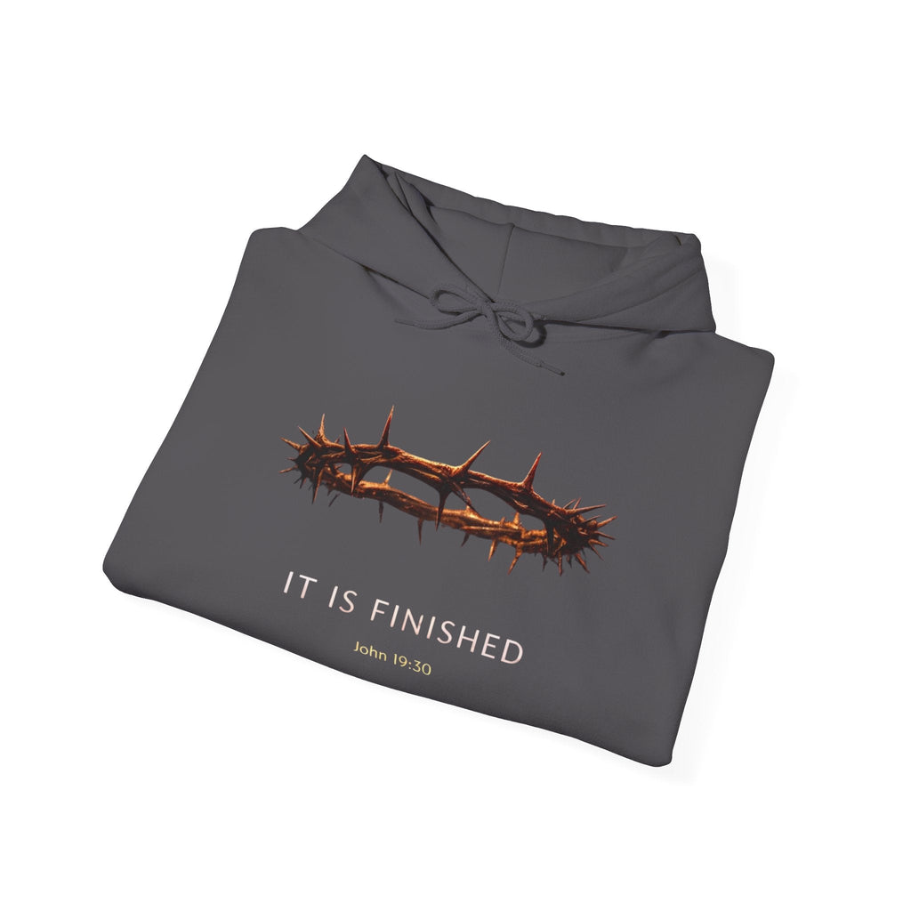 It Is Finished Crown of Thorns Hoodie — Christian John 19:30 Faith Hoodie Printify