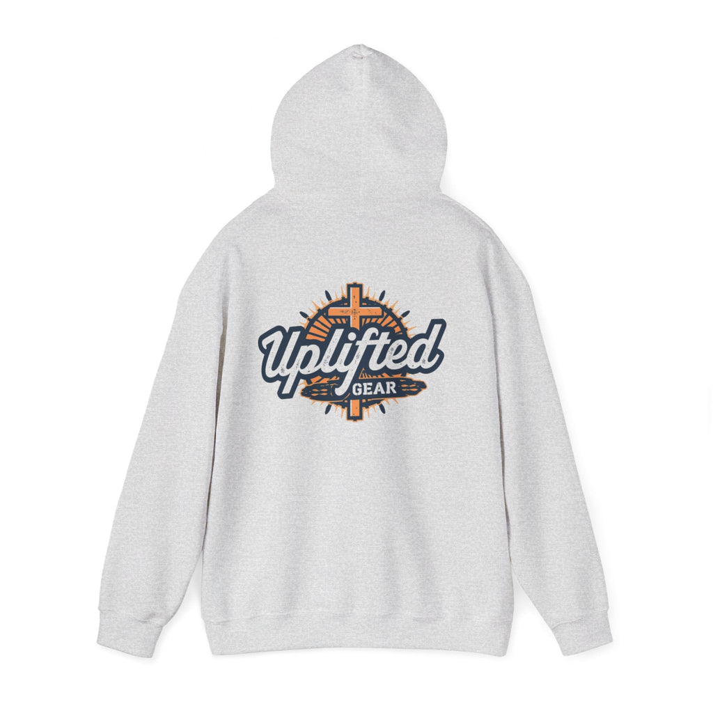 Uplifted Gear Christian Hoodie – Bold Logo Faith Hoodie for Inspired Living Printify