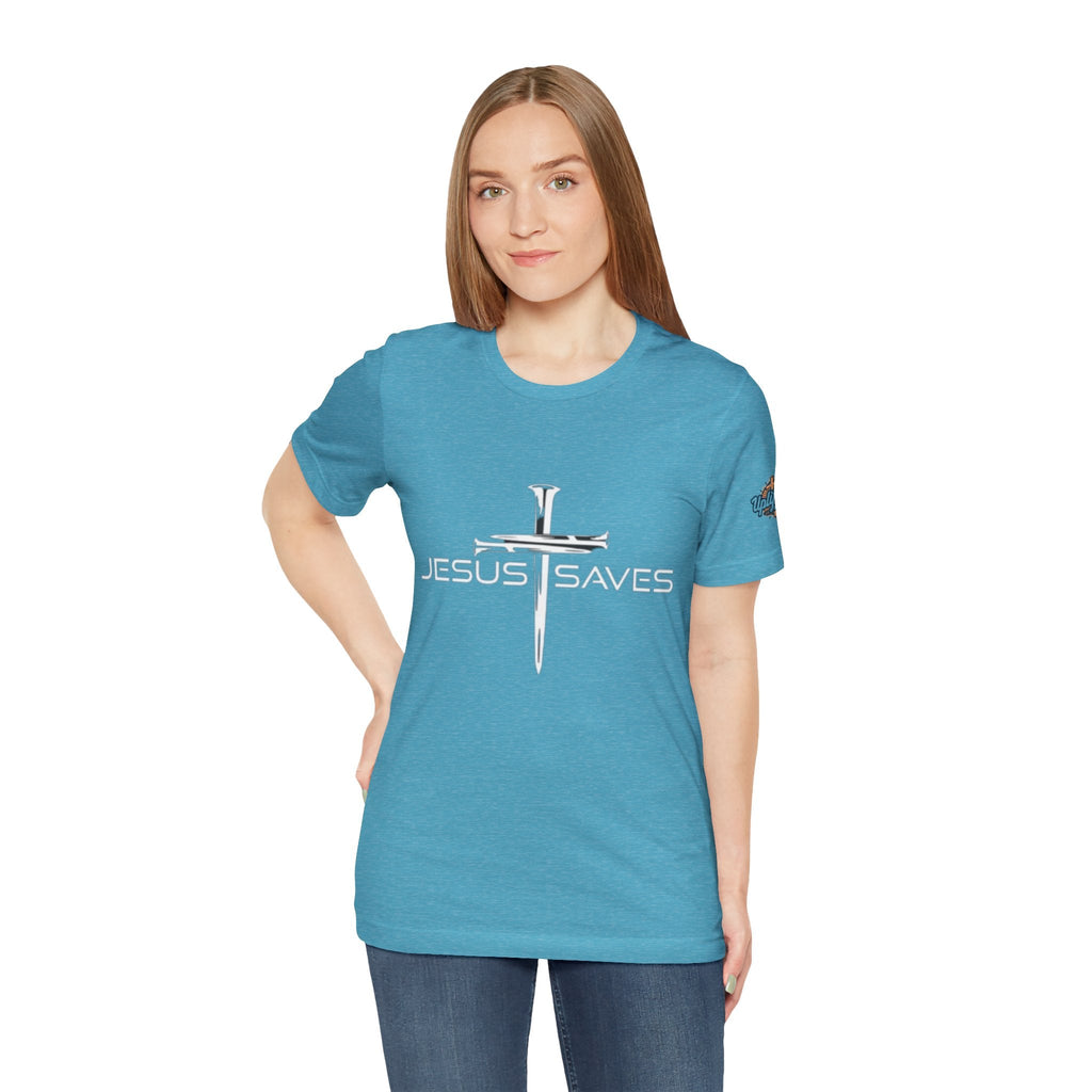 Copy of Jesus Saves T-shirt – 3 Nails Crucifix Cross Christian T-shirt for Redemption Faith & Bold Salvation Printify