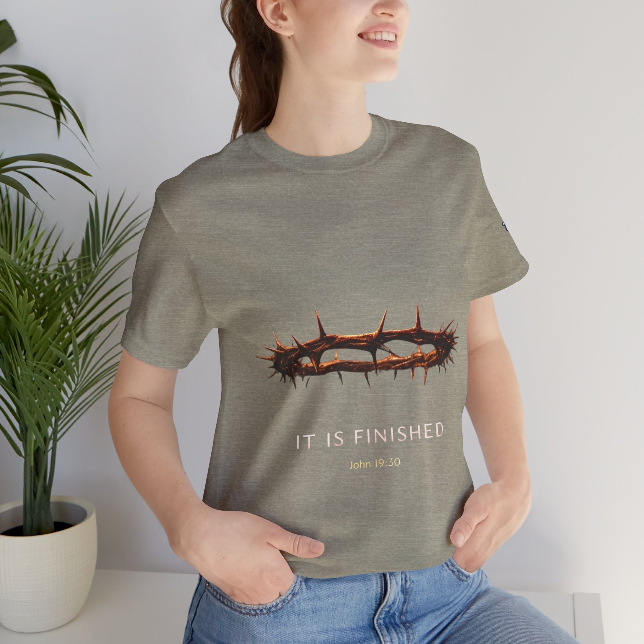 It Is Finished Crown of Thorns Tee — Christian John 19:30 Faith Shirt Printify