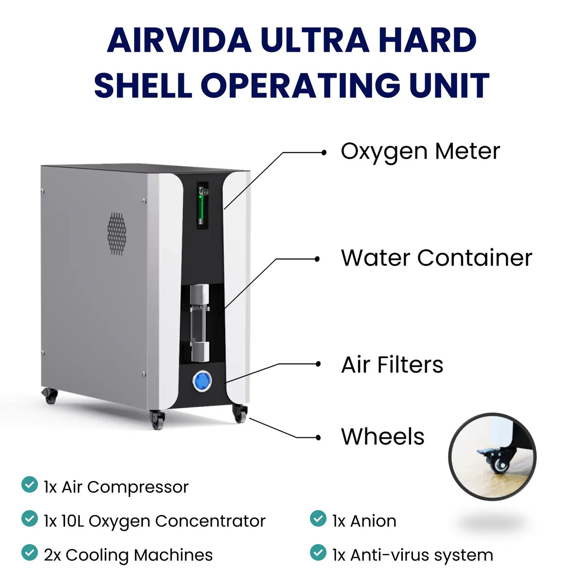 Airvida Elite 2.0 ATA Hard Shell Sitting Hyperbaric Chamber LifeMed USA