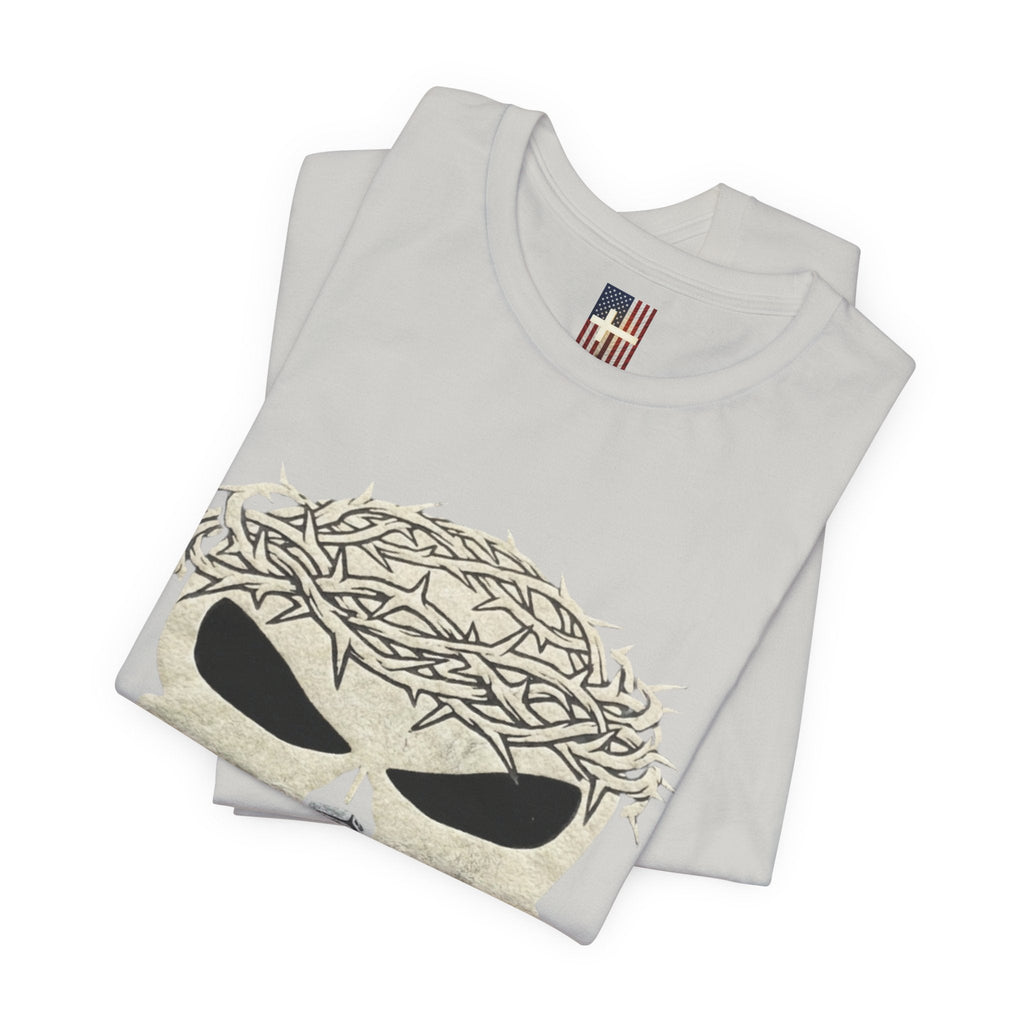 Christian Skull T-shirt - Crown of Thorns & Nails - Warrior Faith T-shirt Printify