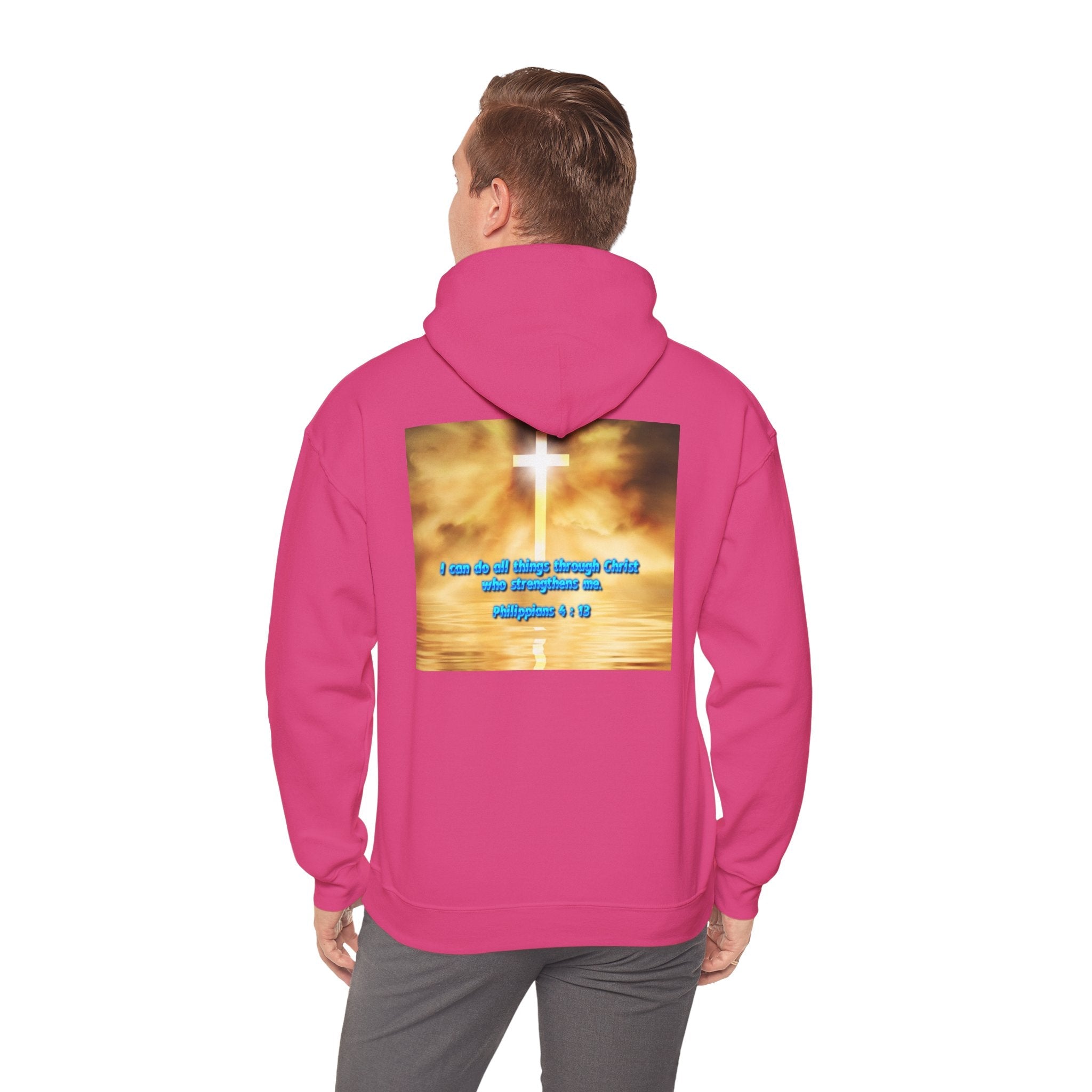 Bible Verse Unisex Heavy Blend™ Hooded Sweatshirt - Philippians 4 : 13 Printify