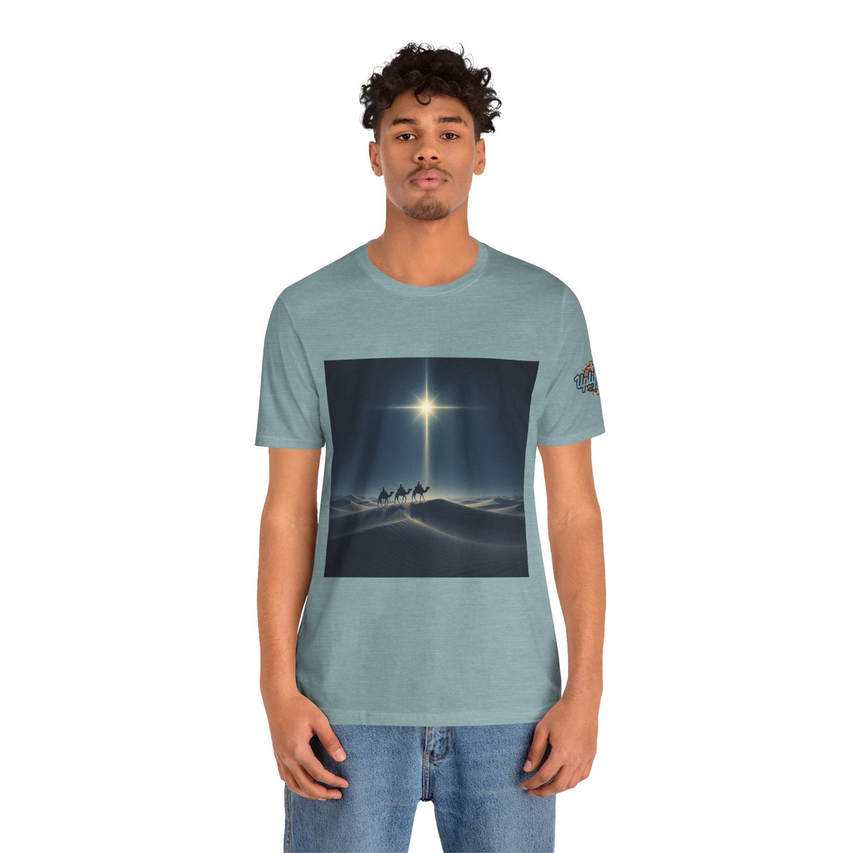 3 Wise Men T-shirt – Magi Camels Nativity Journey Christian Christmas T-shirt for Epiphany Faith & Holy Night Printify