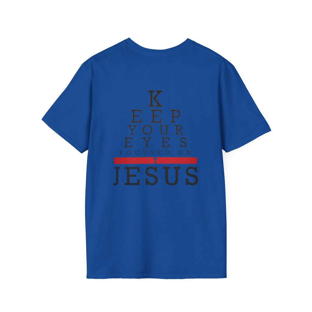 Keep Your Eyes Focused on Jesus T-shirt - Eye Chart Christian T-shirt - Faith Apparel Printify