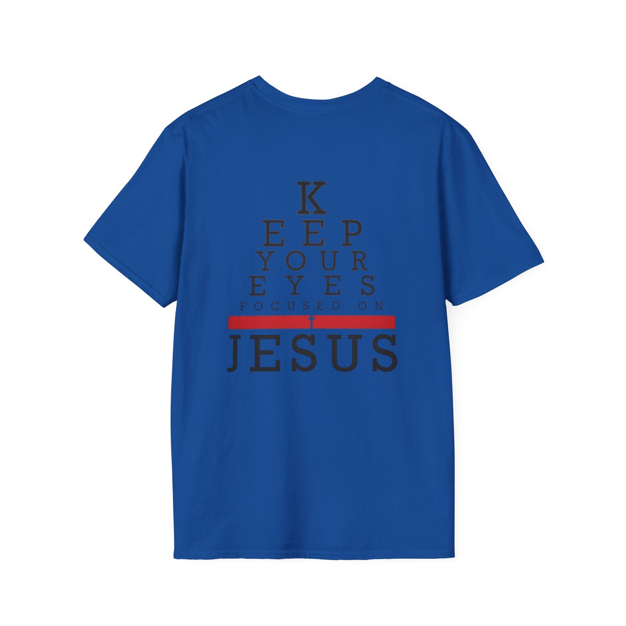 Keep Your Eyes Focused on Jesus T-shirt - Eye Chart Christian T-shirt - Faith Apparel Printify