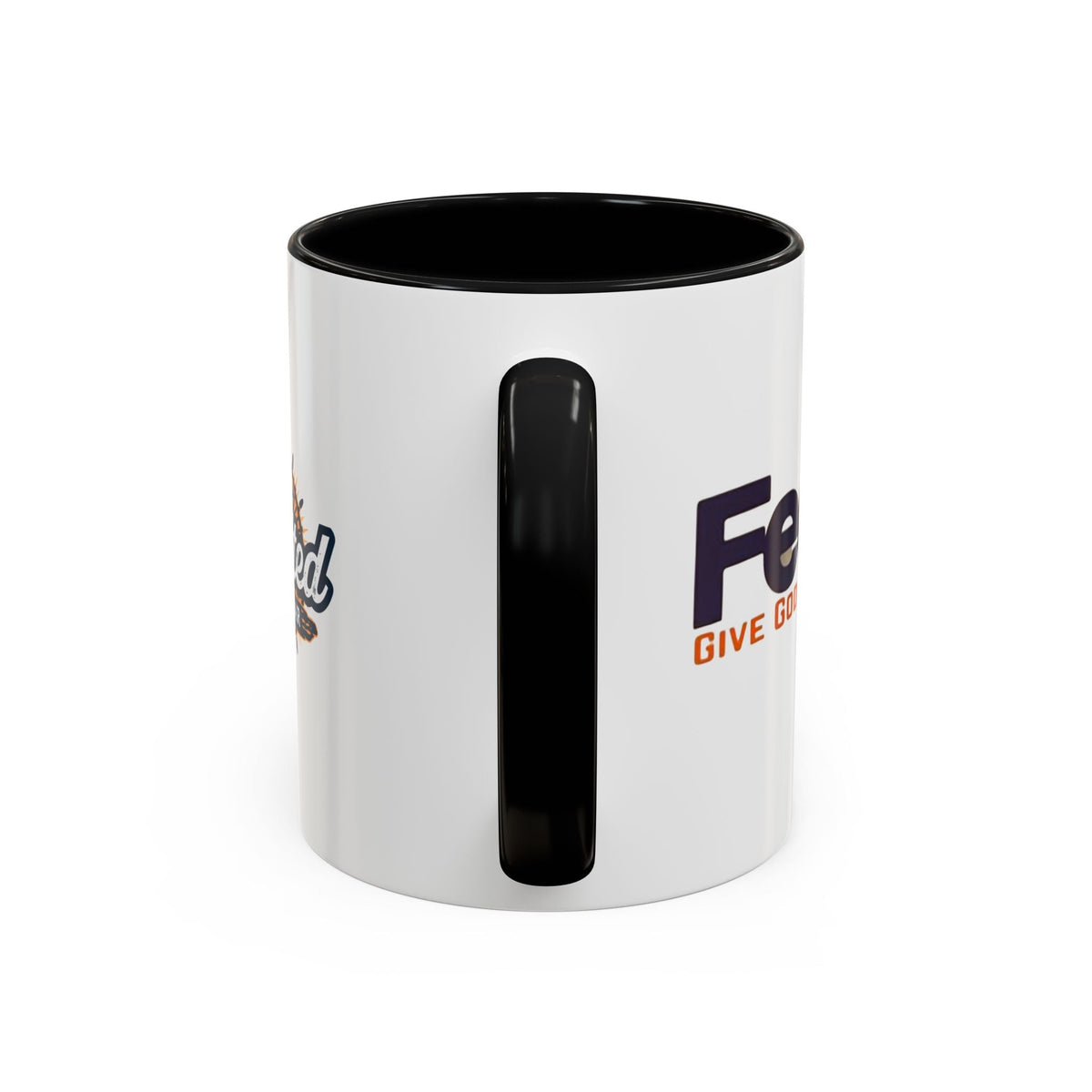 Funny Christian Coffee Mug — “Give God Control, HE Delivers” Accent Mug (11/15oz) Printify