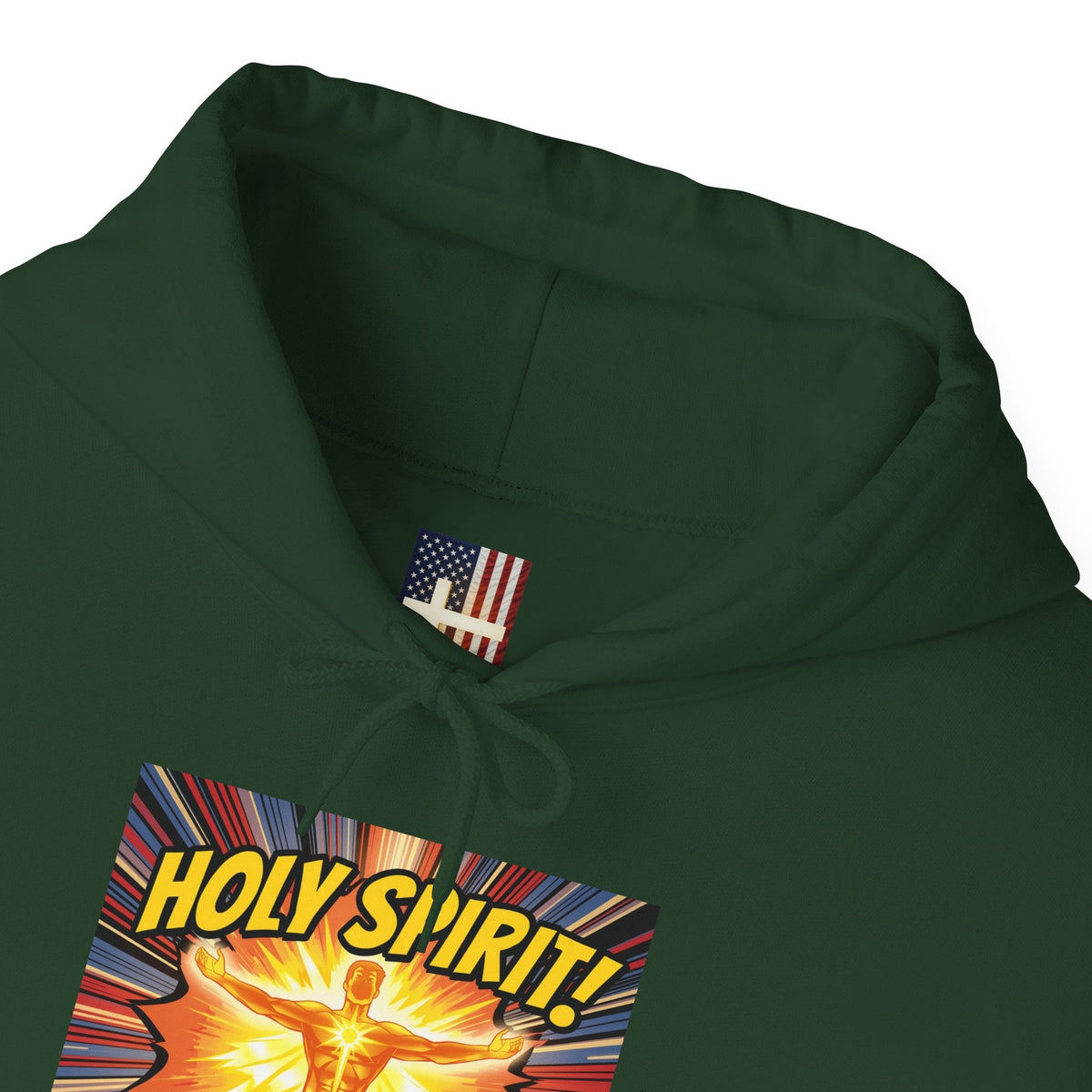 Holy Spirit Activate Hoodie – Superhero Christian Sweatshirt with Vibrant Power-Up Design for Faith-Fueled Boldness Printify