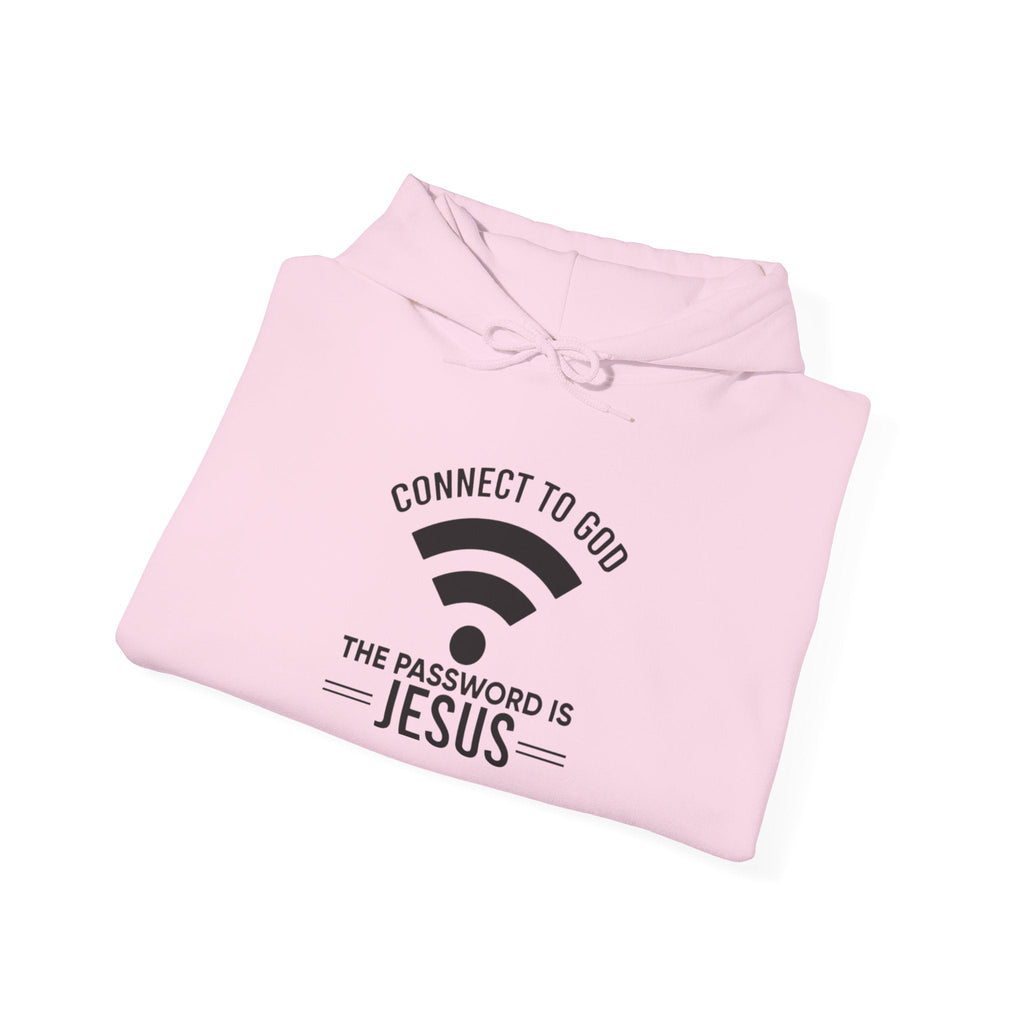 Connect to God Hoodie - WIFI Password is Jesus - Funny Christian Faith Hoodie Printify
