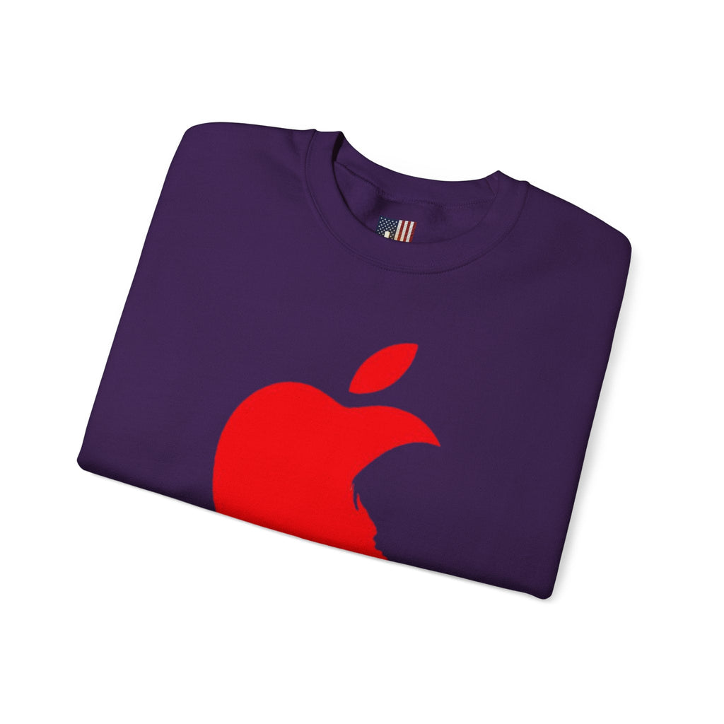 iPray Apple Logo Sweatshirt — Funny Christian Sweatshirt (Minimal Red Apple Graphic) Printify