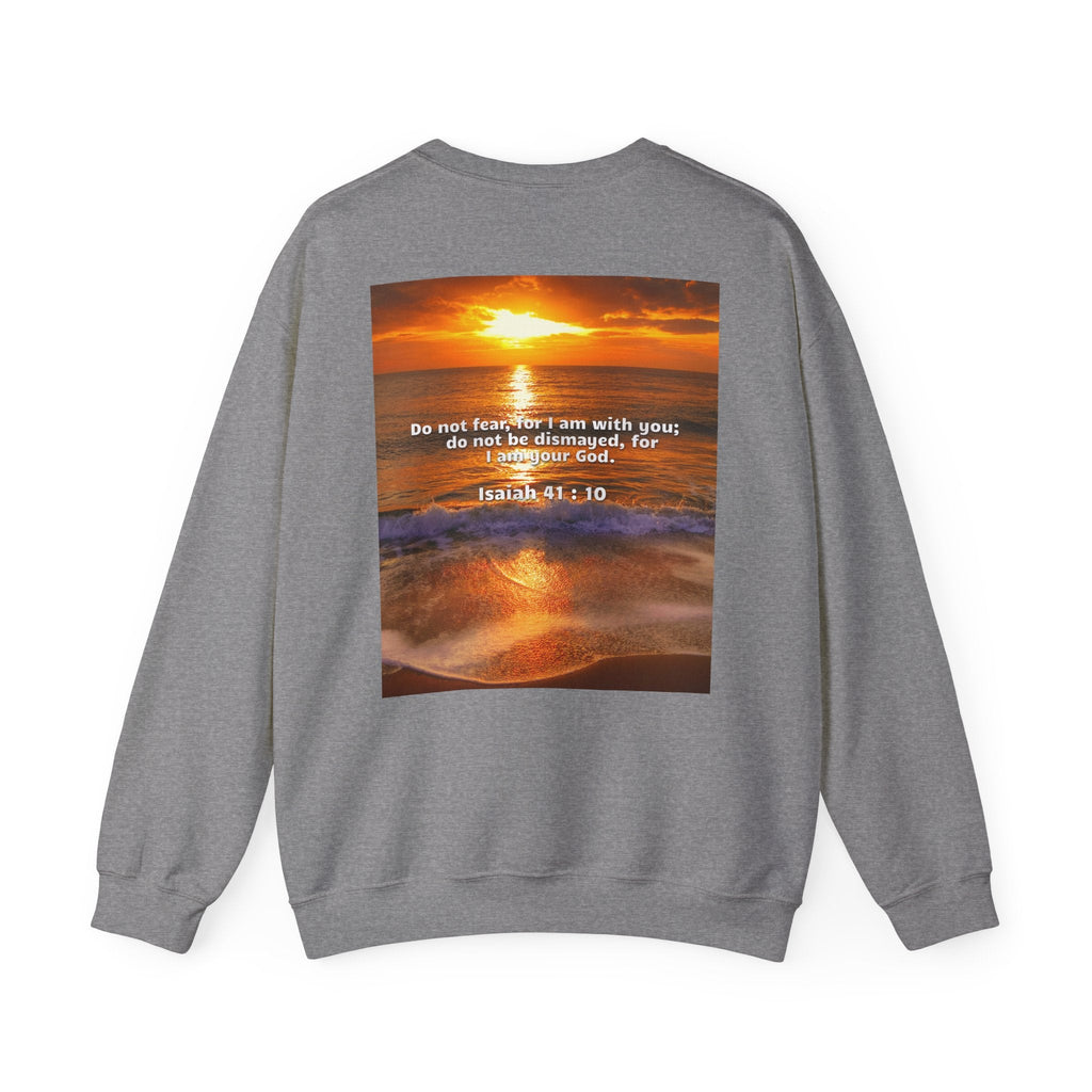 Bible Verse Unisex Heavy Blend™ Crewneck Sweatshirt - Isaiah 41 : 10 Printify
