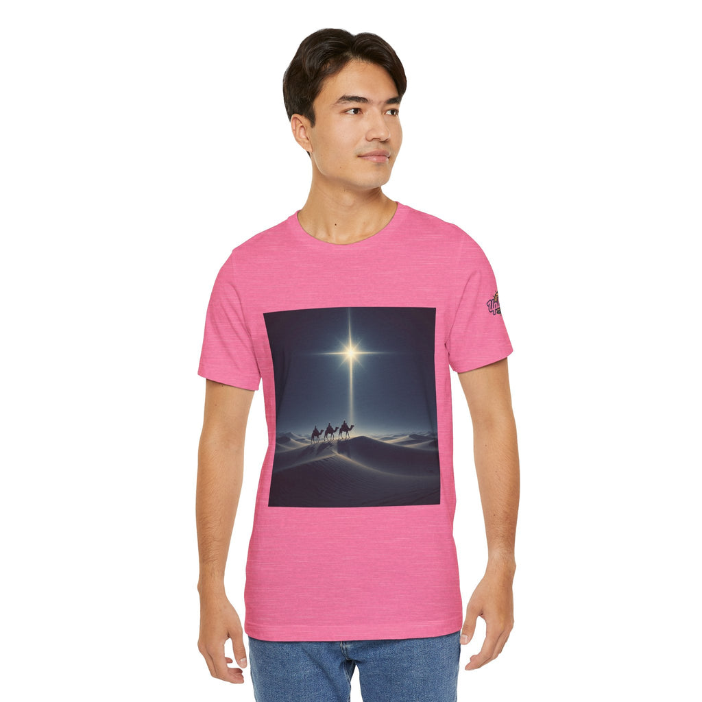 3 Wise Men T-shirt – Magi Camels Nativity Journey Christian Christmas T-shirt for Epiphany Faith & Holy Night Printify