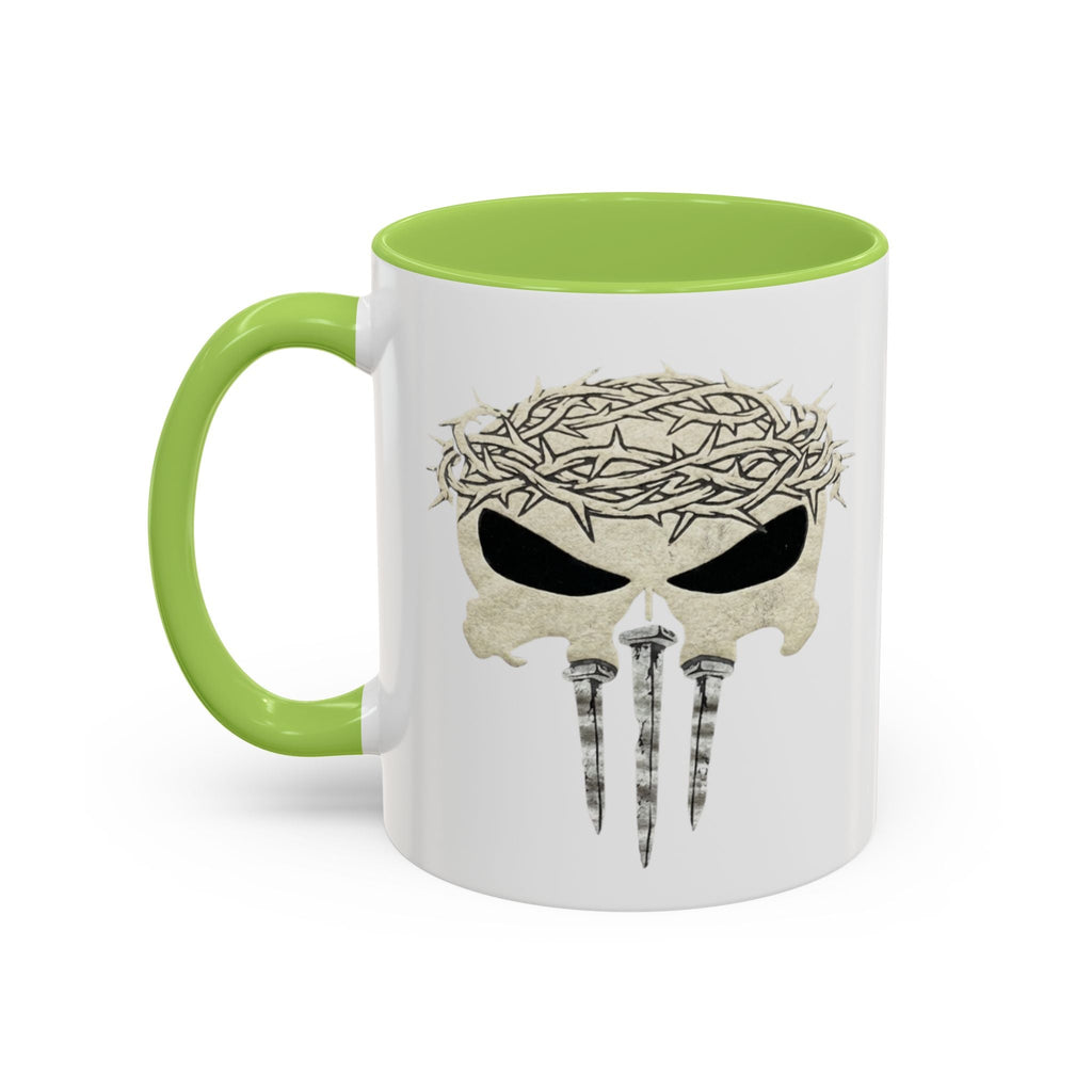 Christian Skull Coffee Mug — Crown of Thorns “Warrior Faith” (11/15 oz) Printify
