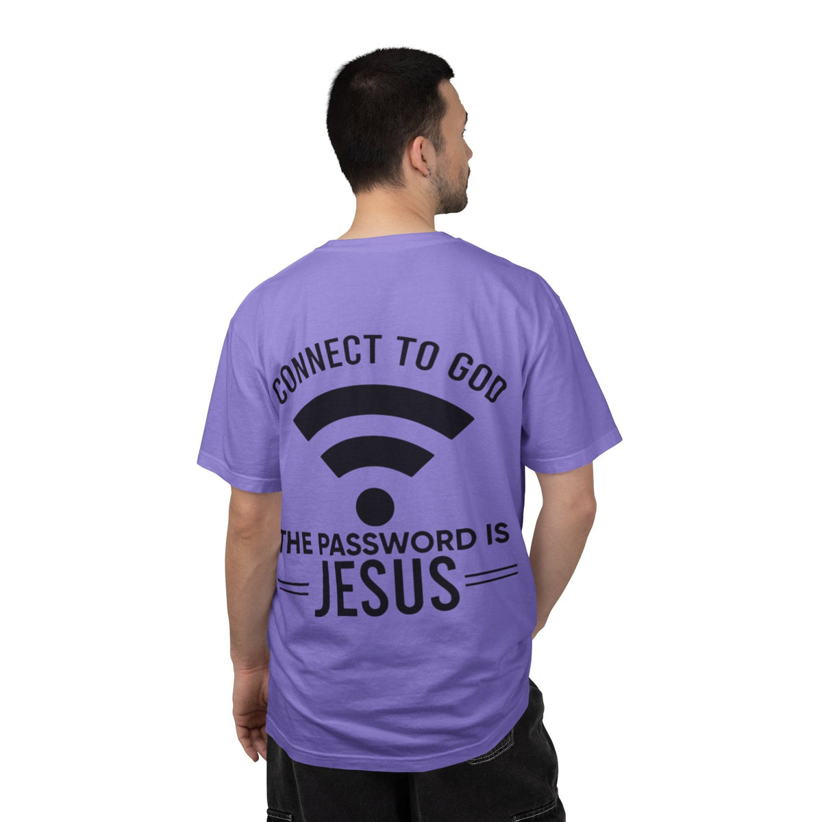 Connect to God T-shirt - WIFI Password is Jesus - Funny Christian Faith T-shirt Printify