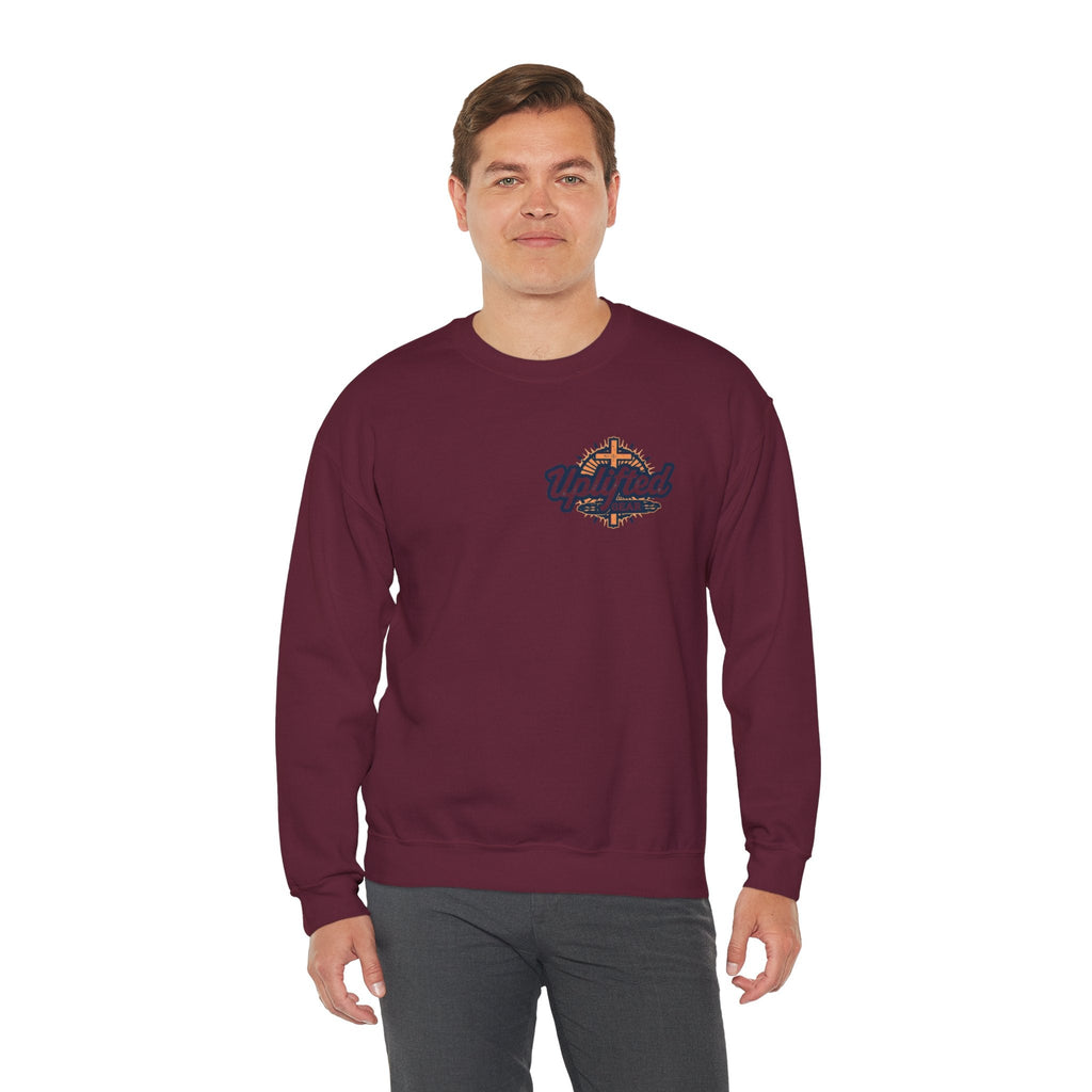 Jesus is King Sweatshirt – Bold Crown & Cross Christian Hoodie for Eternal Faith & Comfort Printify