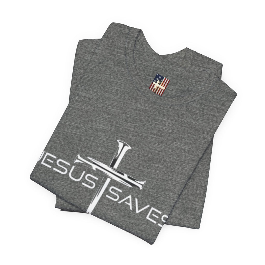 Copy of Jesus Saves T-shirt – 3 Nails Crucifix Cross Christian T-shirt for Redemption Faith & Bold Salvation Printify