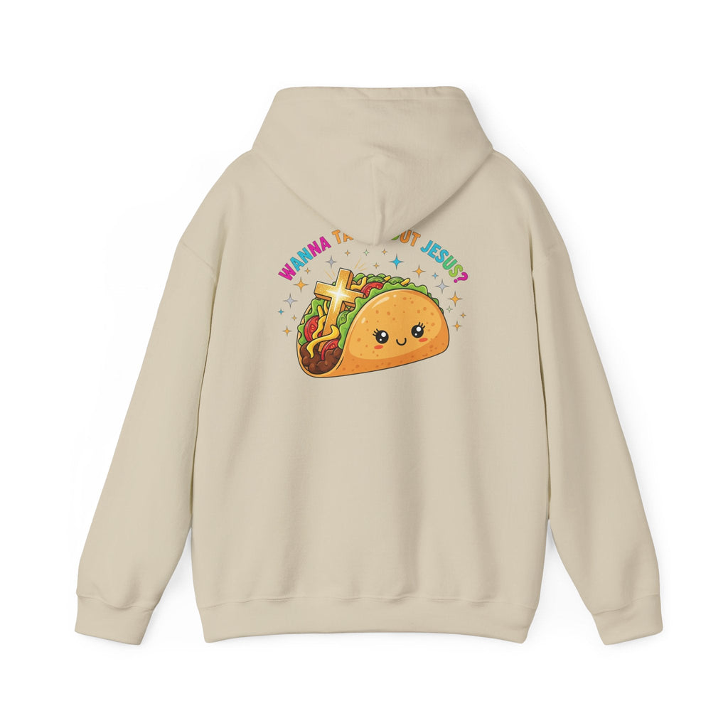 Wanna Taco 'Bout Hoodie – Cozy Christian Pun Hoodie for Faith & Fun Printify