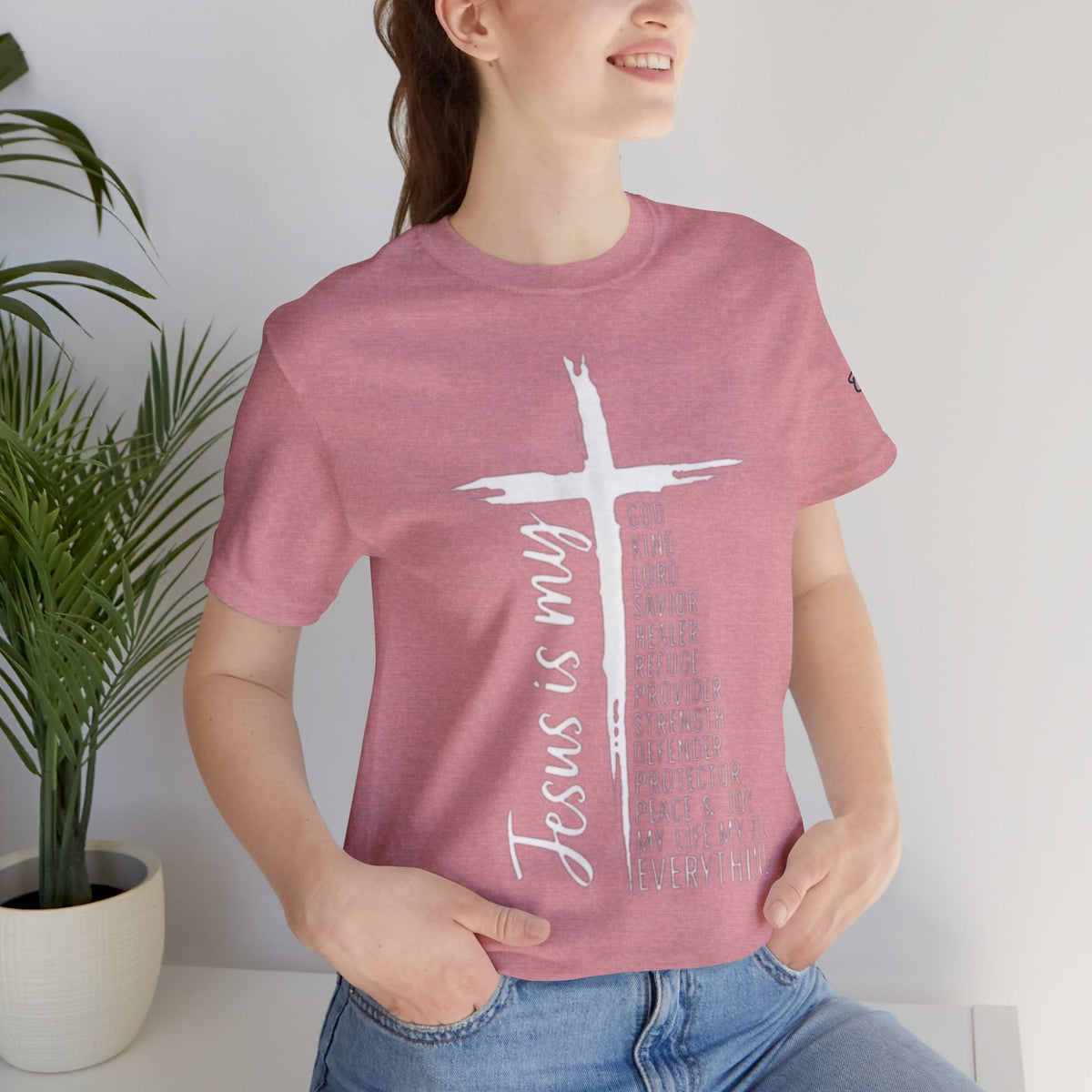 Jesus Is My Everything T-shirt – Cross List God King Lord Savior Christian T-shirt for Total Surrender Faith Printify