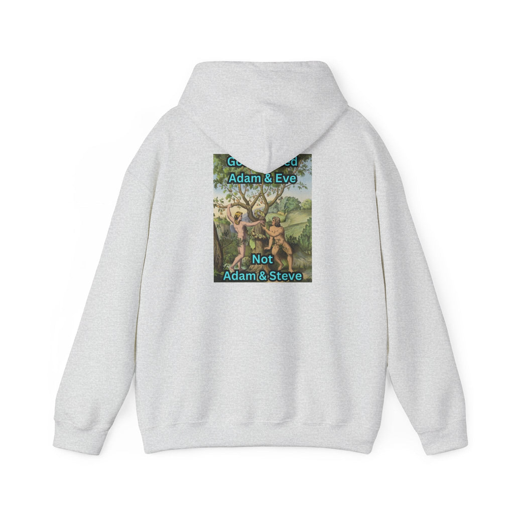 God Created Adam and Eve Hoodie – Biblical Truth Christian Hoodie for Unshakable Faith Printify