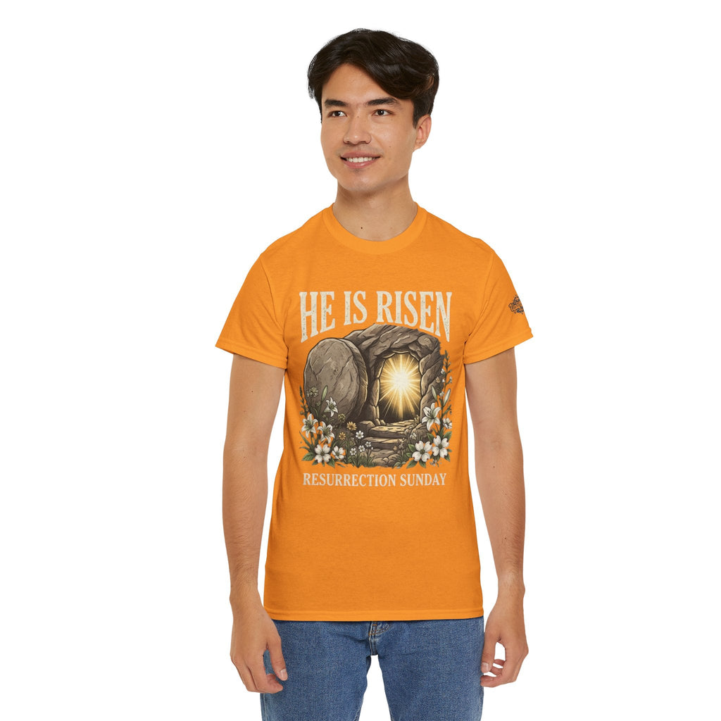 He Is Risen T-Shirt — Jesus Christ Resurrection Easter Tee Printify