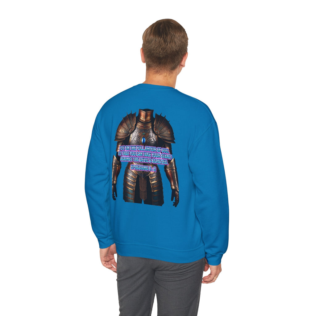 Religious Graphic Armor Of God Design - Unisex Heavy Blend™ Crewneck Sweatshirt Printify