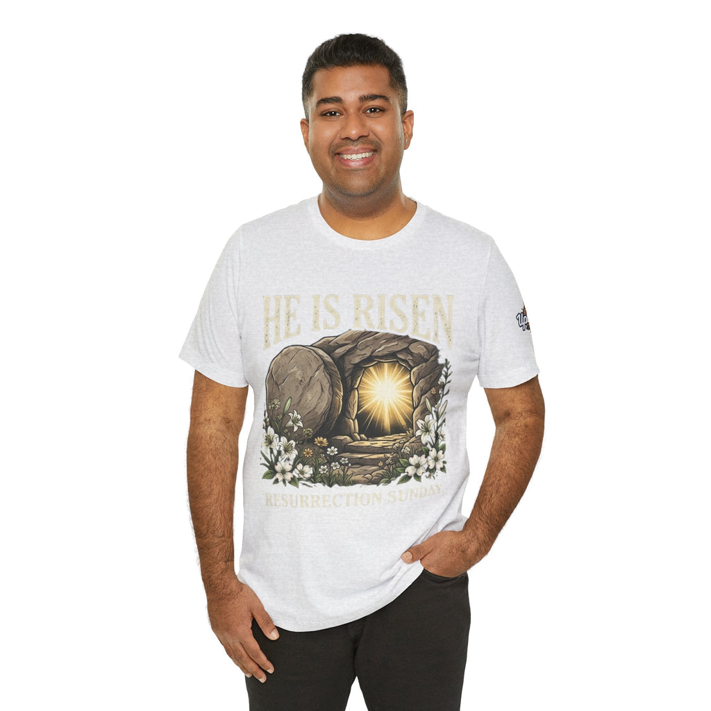 He Is Risen T-Shirt — Jesus Christ Resurrection Easter Tee Printify