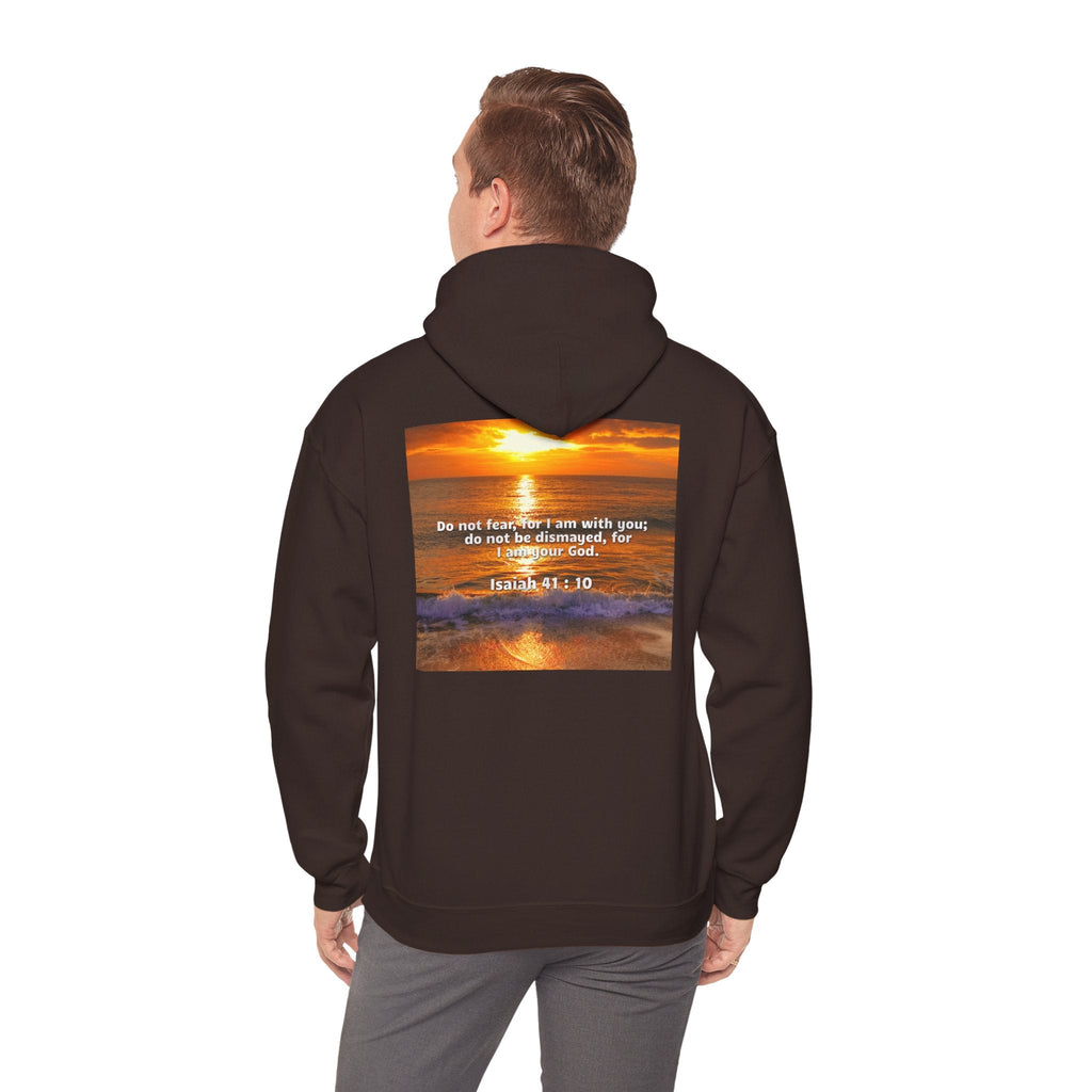 Bible Verse Unisex Heavy Blend™ Hooded Sweatshirt - Isaiah 41 : 10 Printify