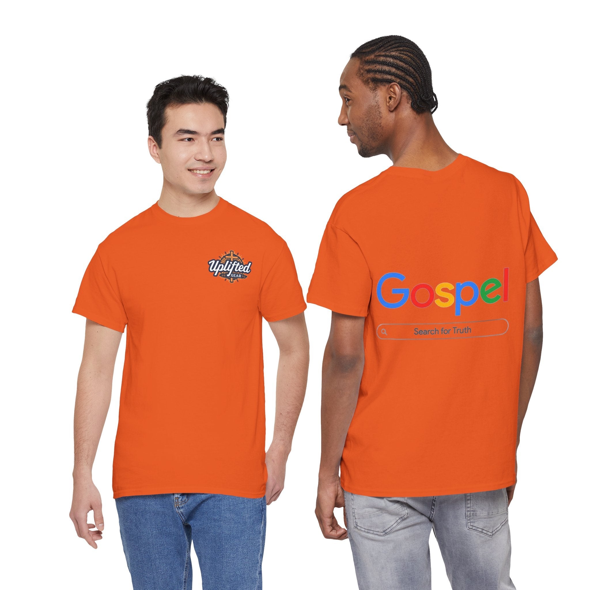 Gospel Graphic Tee — "Gospel" Colorful Logo Christian T-Shirt Printify