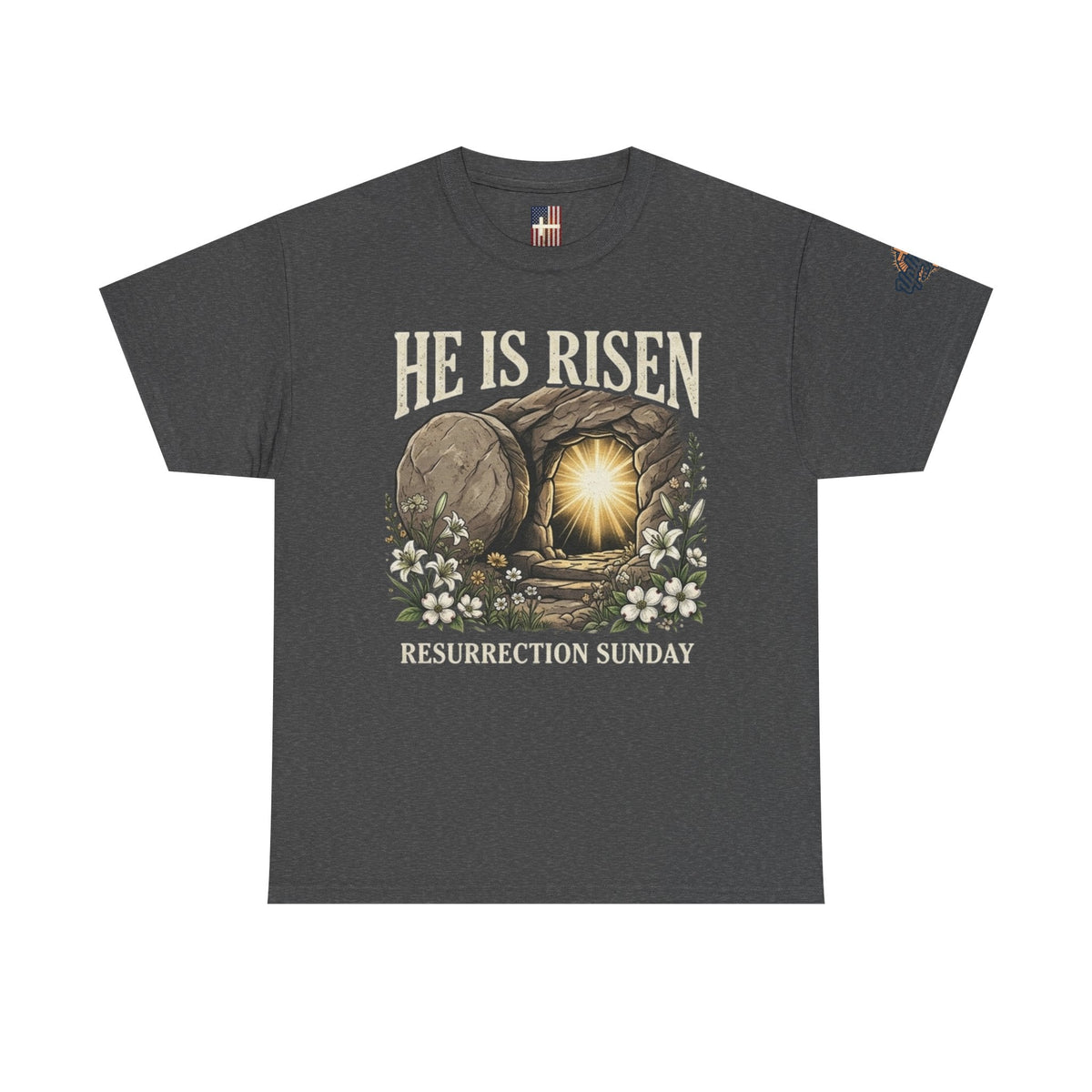 He Is Risen T-Shirt — Jesus Christ Resurrection Easter Tee Printify