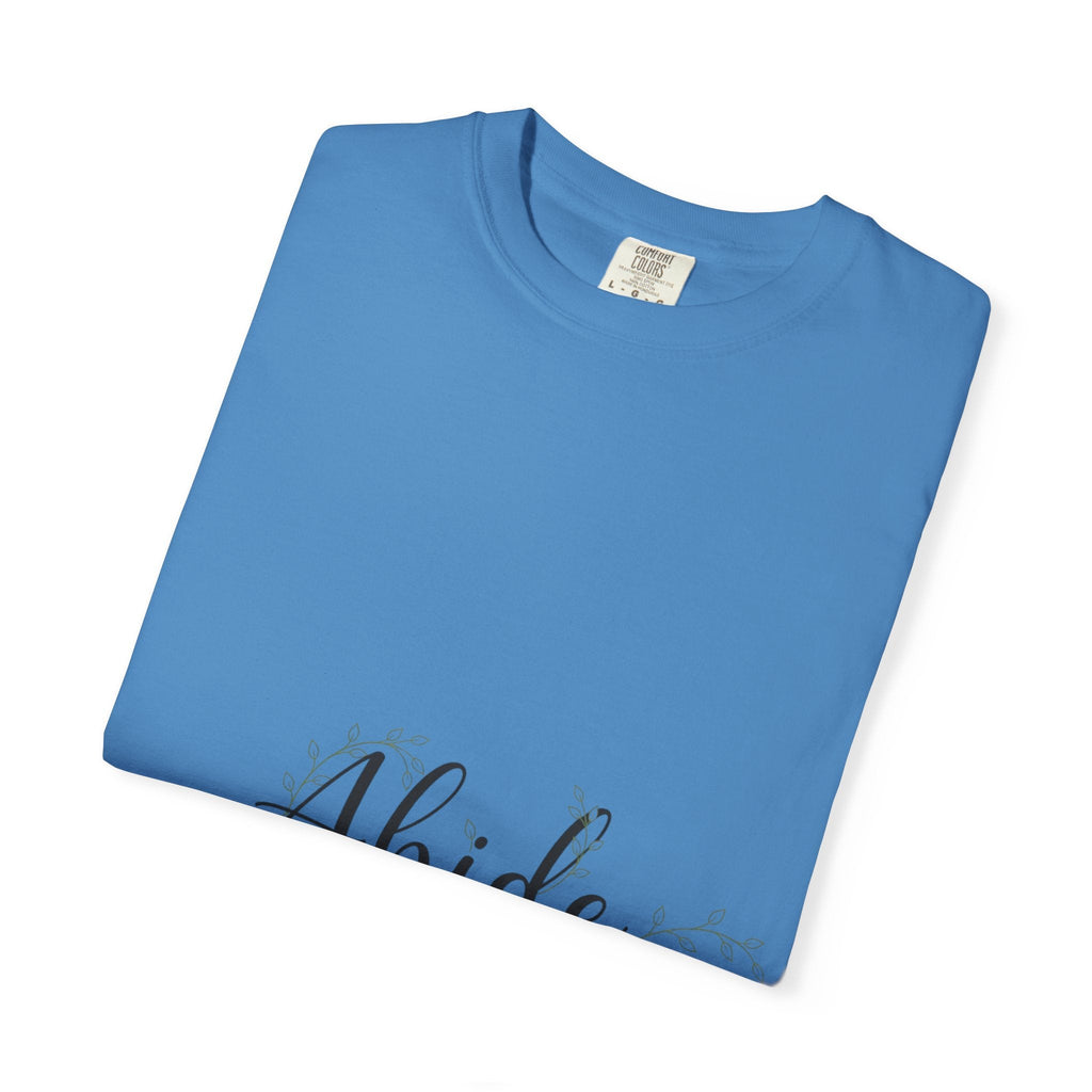 Abide in the Lord T-Shirt – Vine Design Christian Tee for Faithful Hearts Printify