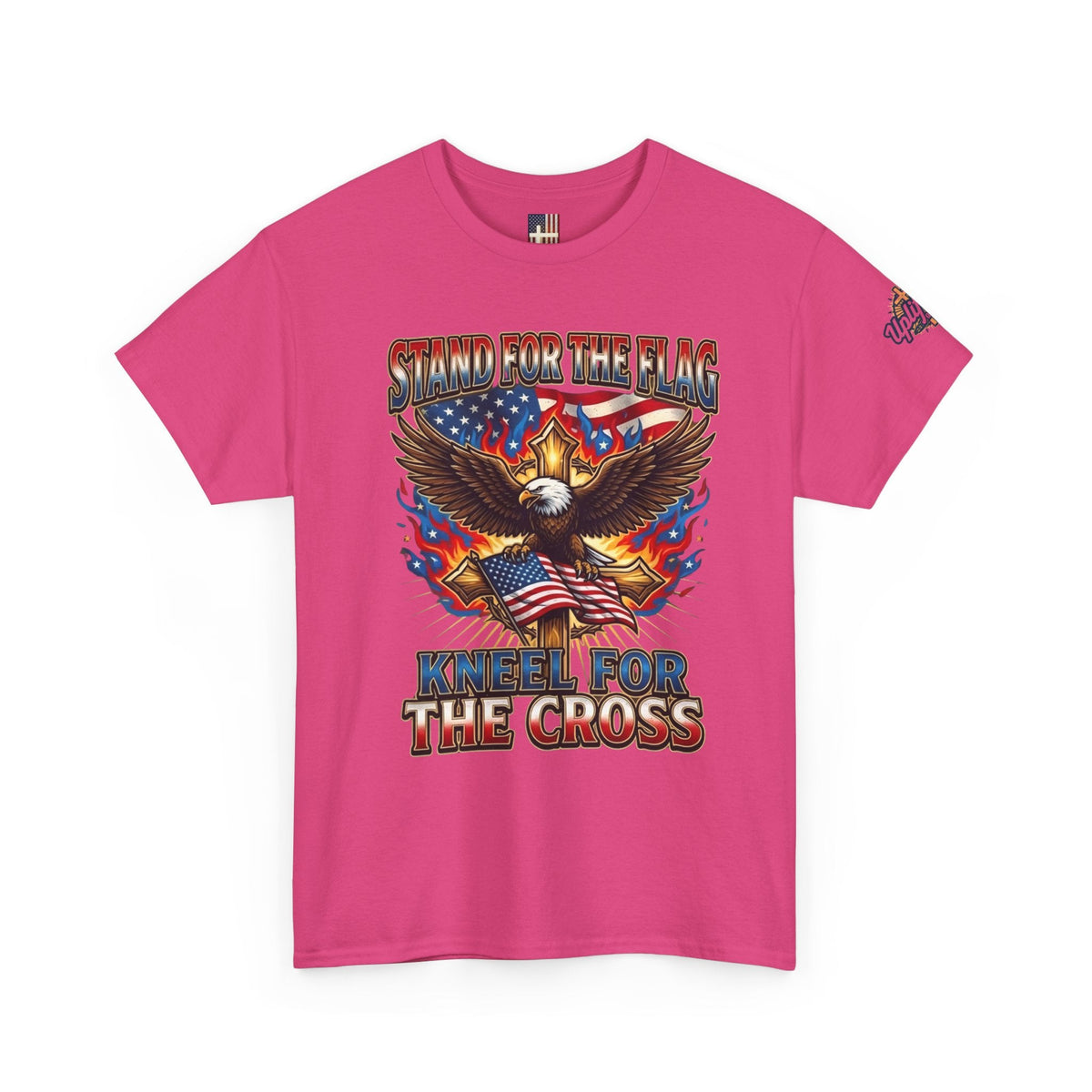Stand for the Flag Kneel for the Cross T-shirt | Patriotic Eagle T-shirt Printify