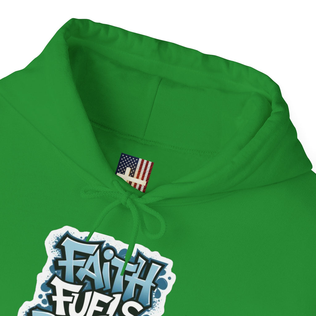 Faith Fuels Purpose Hoodie – Inspirational Christian Sweatshirt for Divine Drive & Unstoppable Belief Printify