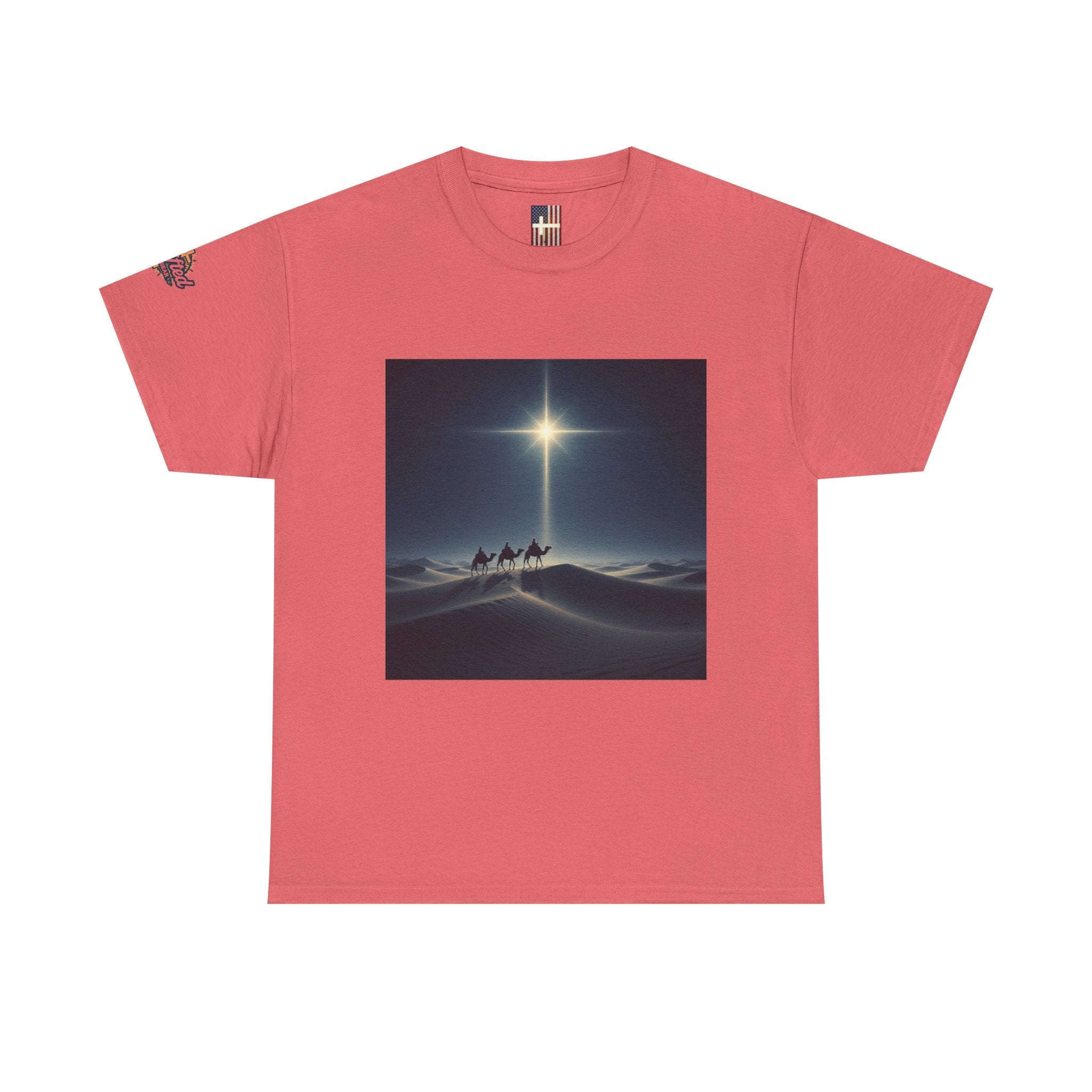 3 Wise Men T-shirt – Magi Camels Nativity Journey Christian Christmas T-shirt for Epiphany Faith & Holy Night Printify