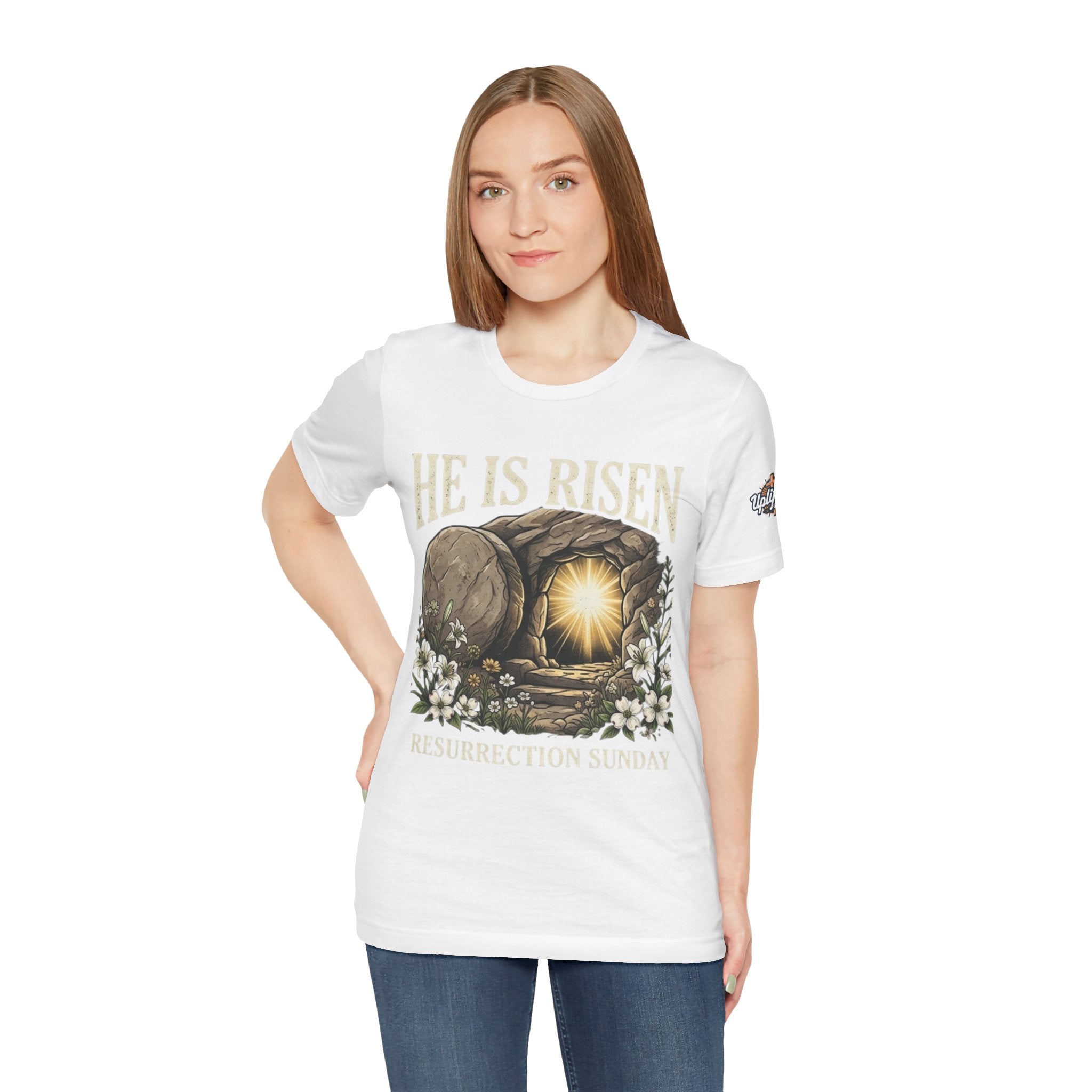 He Is Risen T-Shirt — Jesus Christ Resurrection Easter Tee Printify