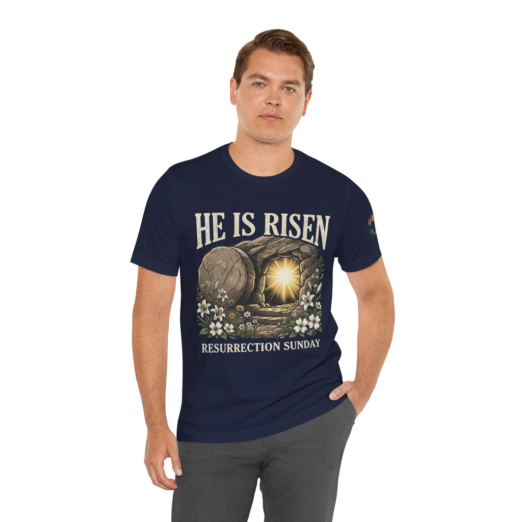 He Is Risen T-Shirt — Jesus Christ Resurrection Easter Tee Printify