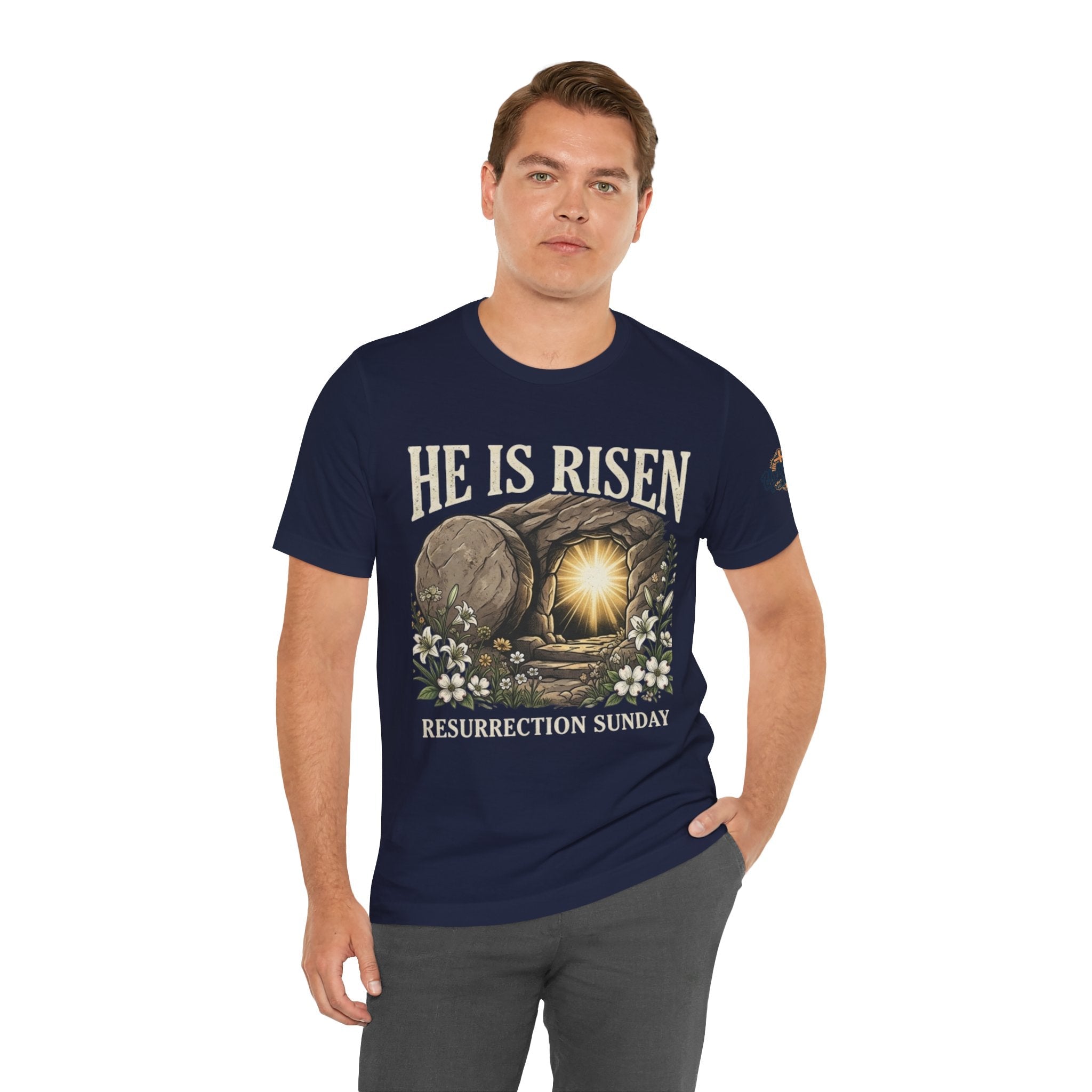 He Is Risen T-Shirt — Jesus Christ Resurrection Easter Tee Printify