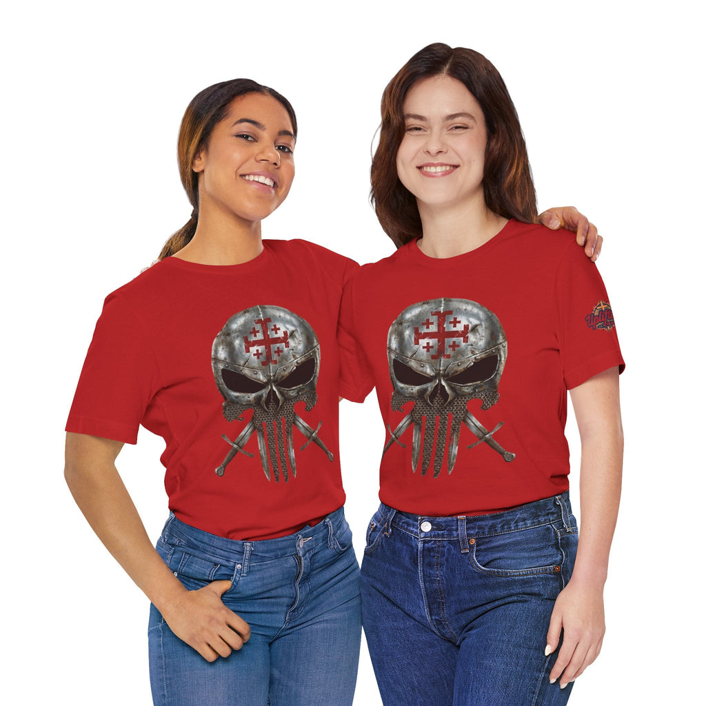 Crusader Knight Christian Skull T-shirt - Warrior Armor of God T-shirt Printify