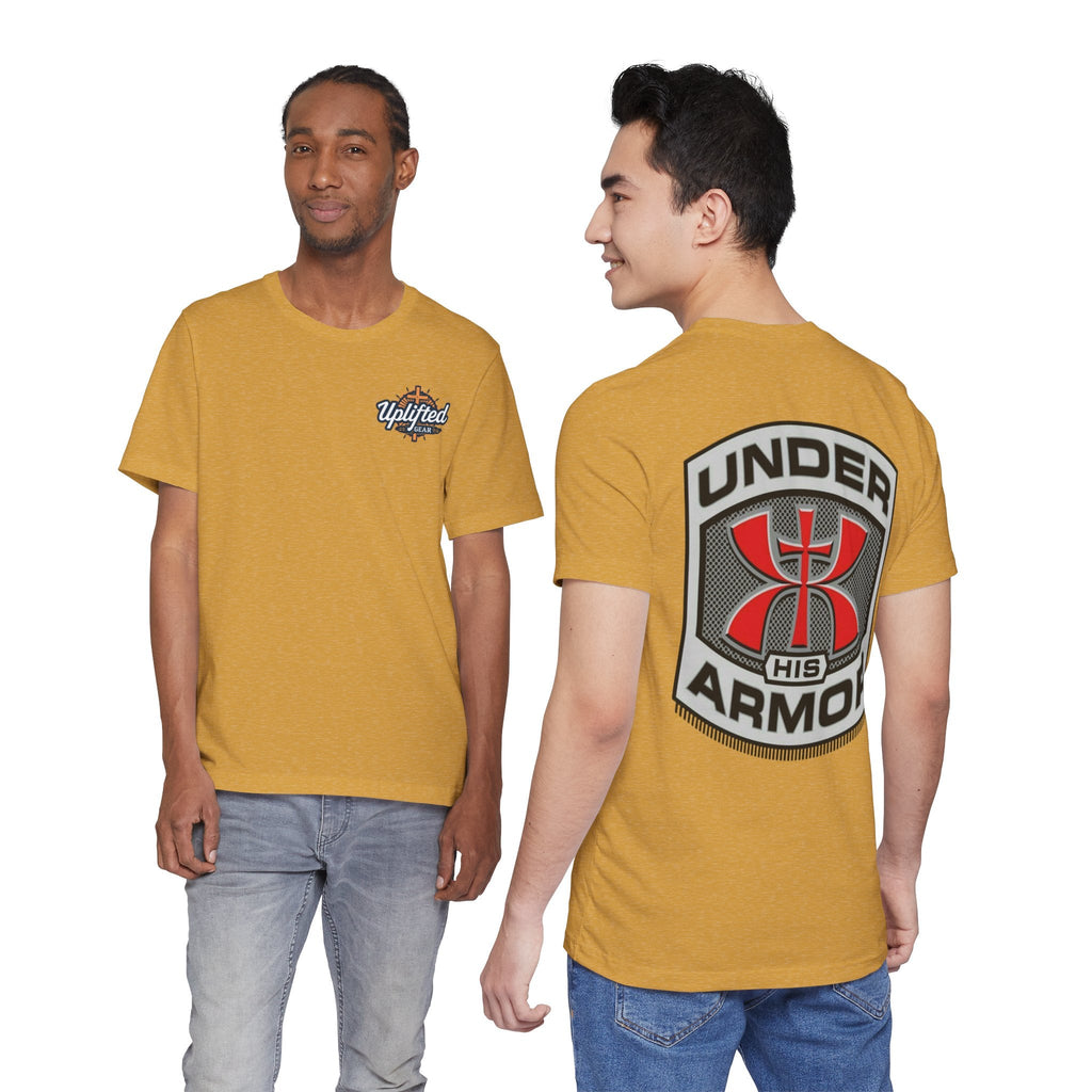 Under HIS Armor Christian T-Shirt — Faith-Inspired Under Armour Style Printify