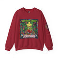 🎄 Not Today, Grinch – Jesus Saves | Funny Christian Christmas Sweatshirt | Festive Green & Red Cartoon Style | Bold Faith Holiday Tee by Uplifted Gear Printify